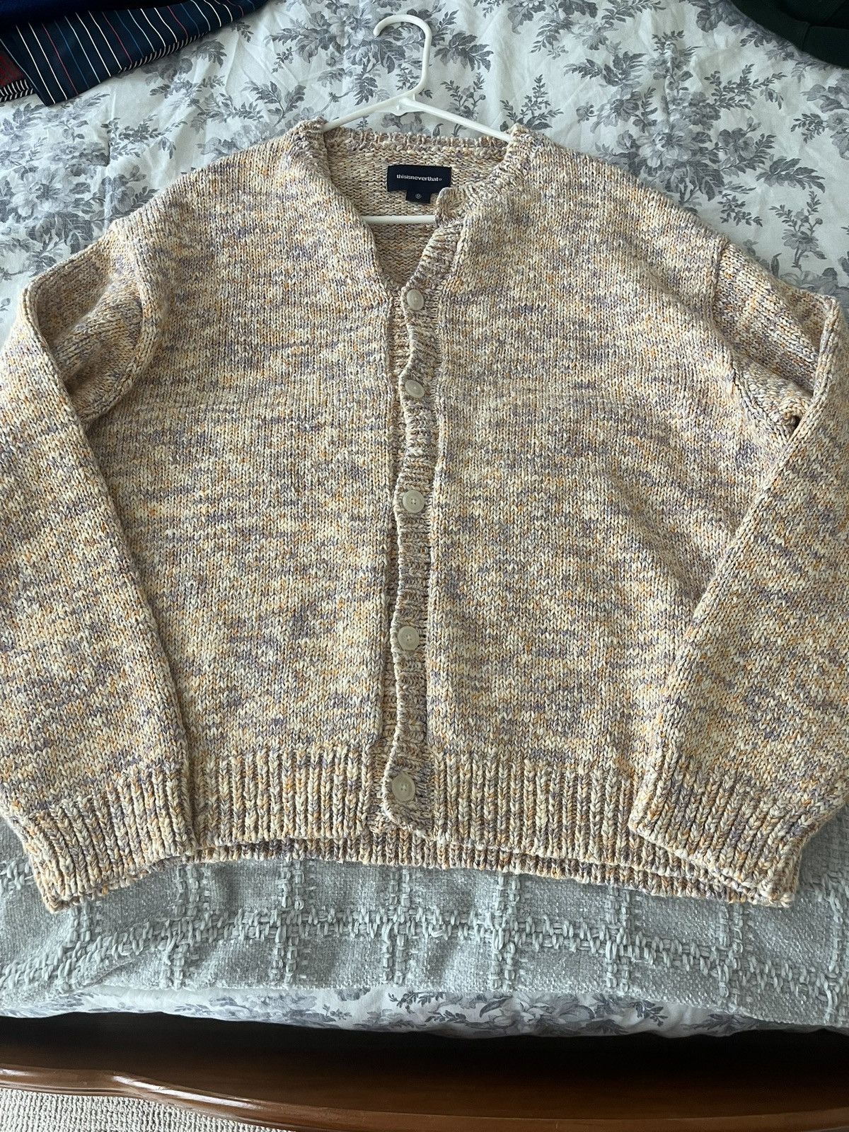 thisisneverthat TINT Violet Rainbow Knit Cardigan Size US M / EU 48-50 / 2 - 1 Thumbnail