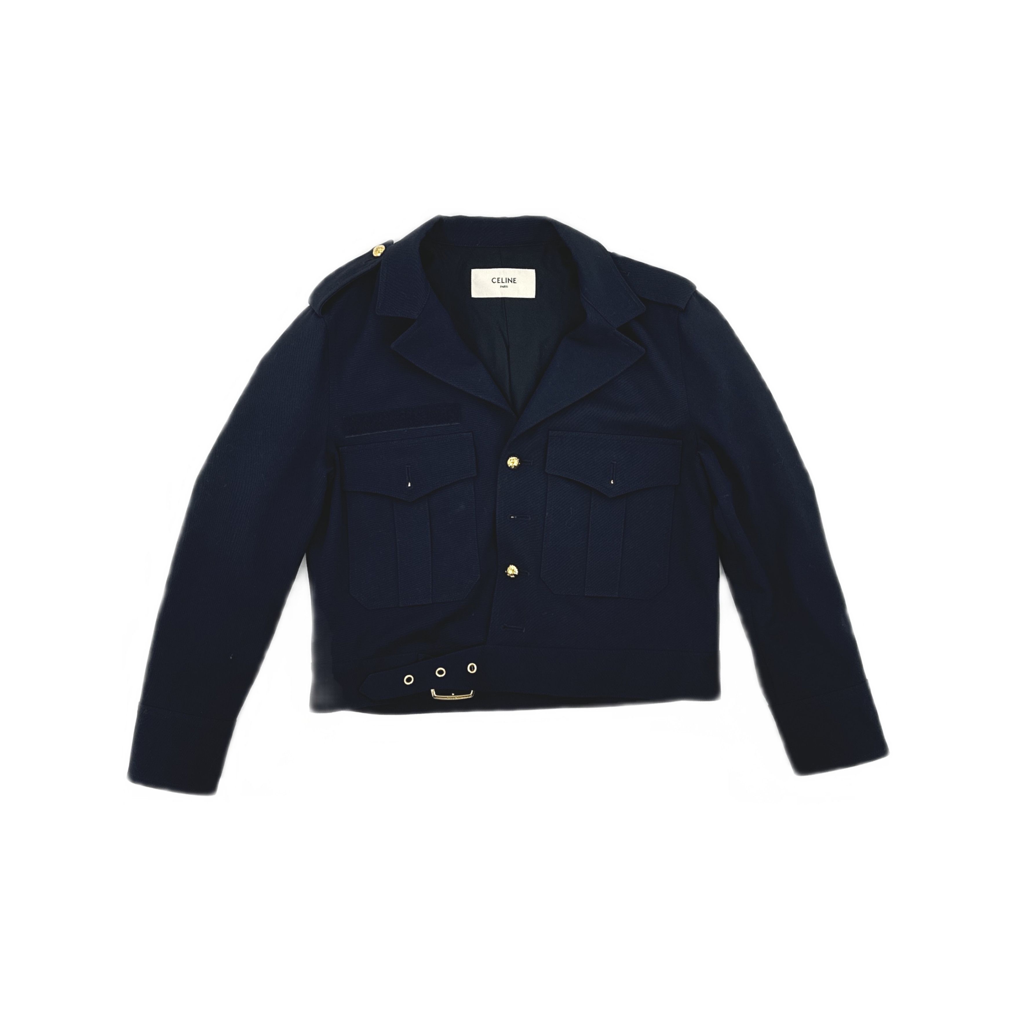 Celine CELINE Navy Wool Gold Button Jacket Size 40 Size M / US 6-8 / IT 42-44 - 1 Thumbnail