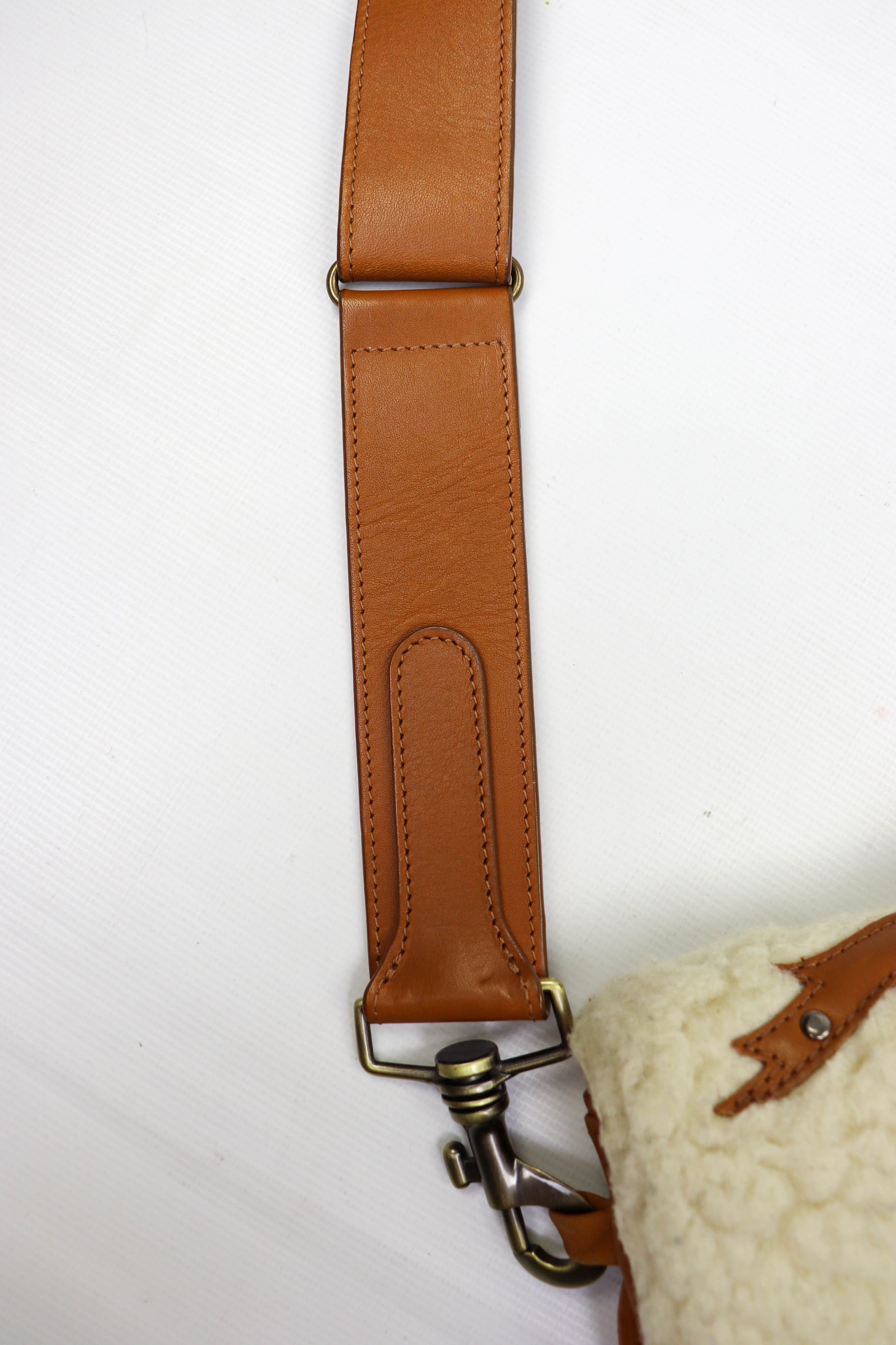 Designer × Leather La Stella Tan Beige Leather Crossbody Shoulder Bag Size ONE SIZE - 11 Thumbnail