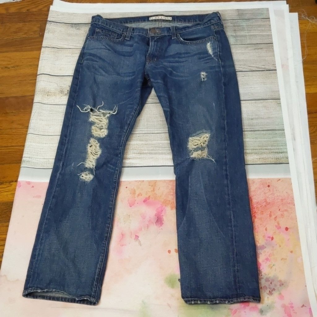 J Brand J BRAND - Camille distressed jeans size 27 Size 34" / US 12 / IT 48 - 1 Thumbnail