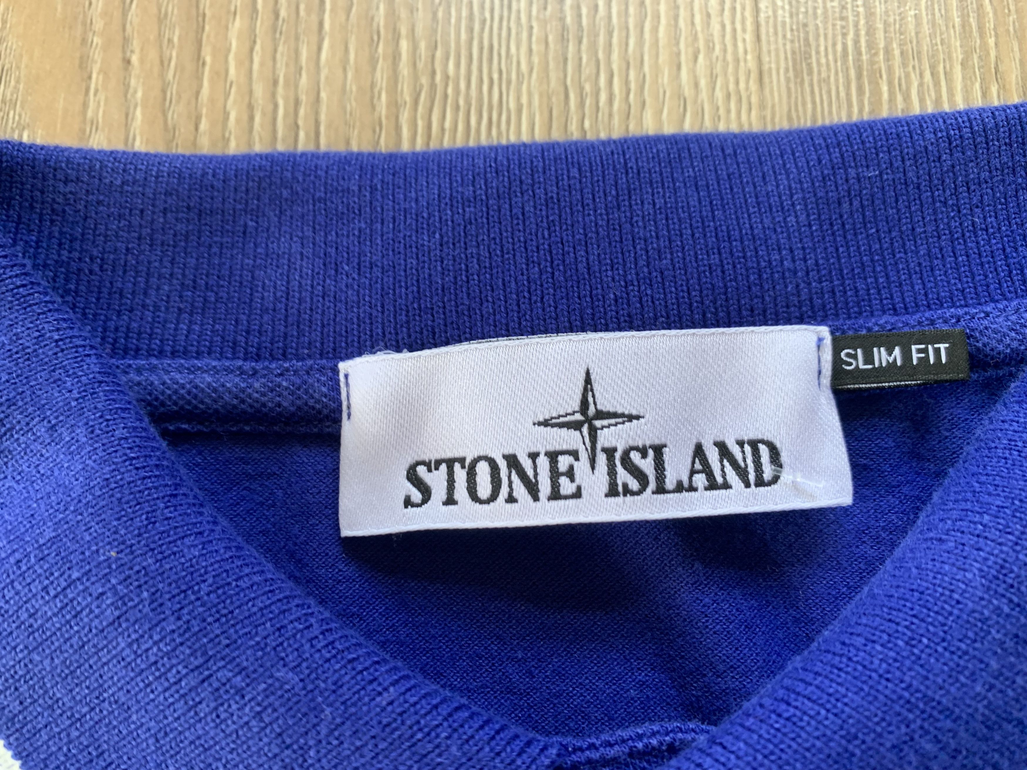 Stone Island Stone Island Slim Fit Mens Blue Polo Shirt Size US M / EU 48-50 / 2 - 6 Thumbnail