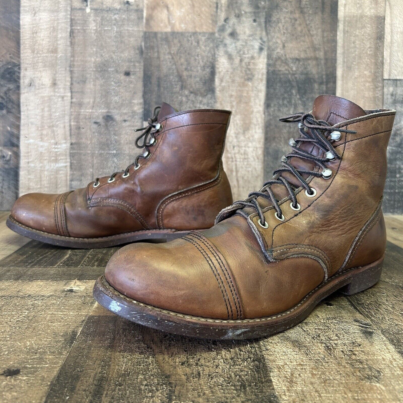 image of Red Wing Heritage 8111 Iron Ranger Round Toe Work Boot 10.5D in Brown, Men's