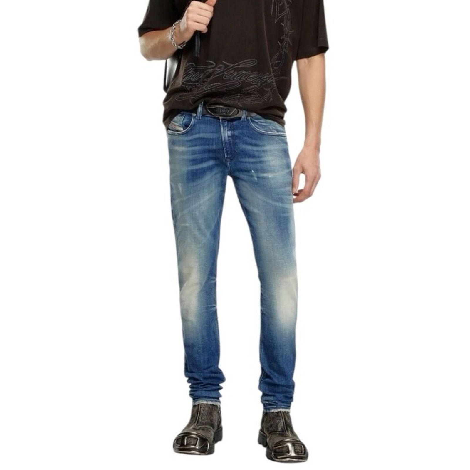 Diesel 1979 Sleenker Skinny Jeans Y2K Men's Low Rise Blue
