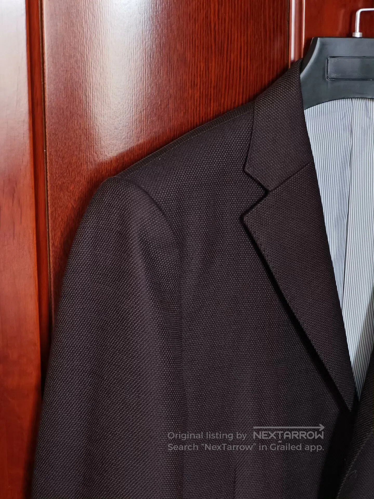 Luciano Barbera Brown Half-Lined Wool Suit Jacket. Size US M / EU 48-50 / 2 - 3 Thumbnail