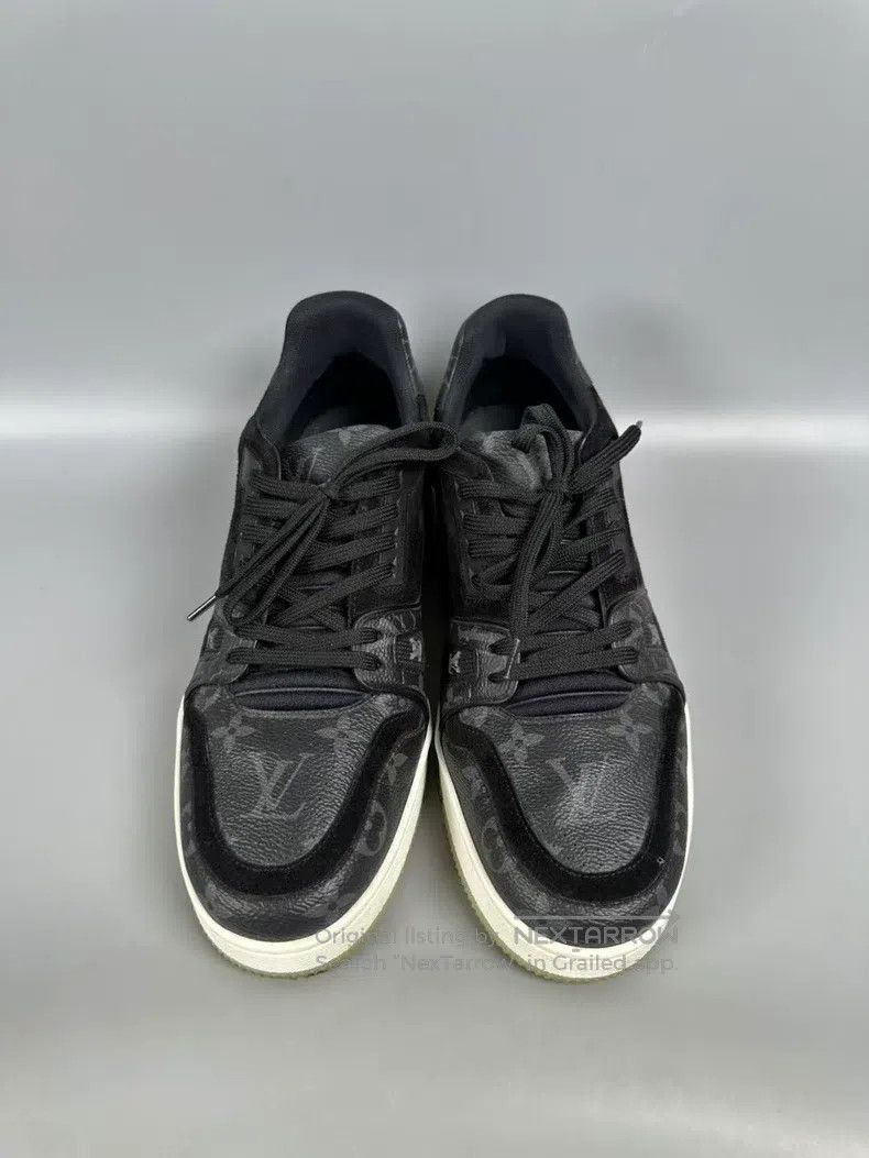 Louis Vuitton Louis Vuitton Classic Black Flower Trainer Casual Shoes Size US 7 / EU 40 - 3 Thumbnail