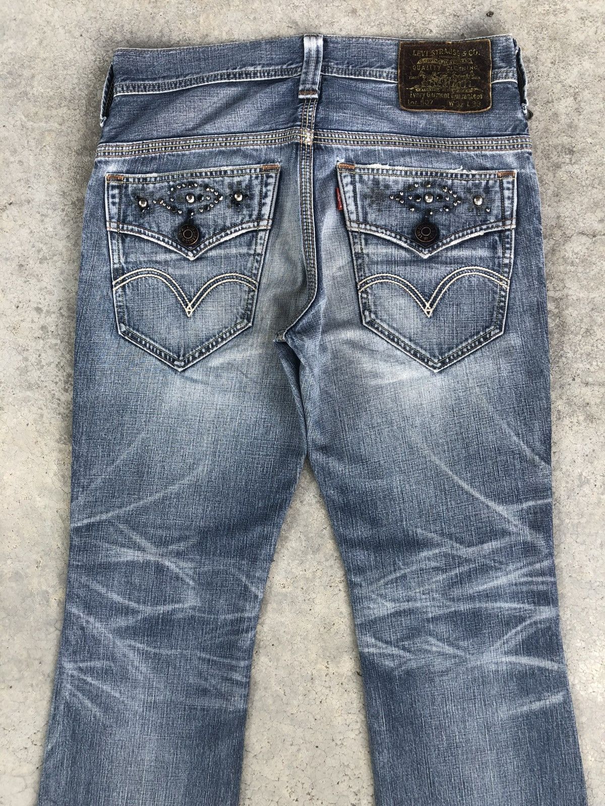 If Six Was Nine Y2k Levis Flared Jeans Bootcut 507 Distressed Jeans Size US 32 / EU 48 - 8 Thumbnail