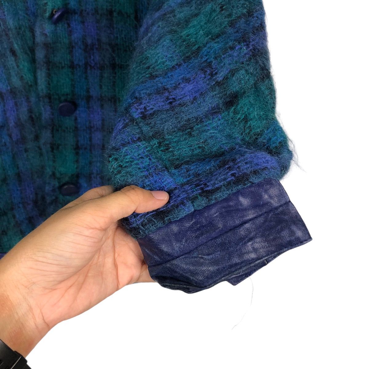 Vintage 🔥Vintage Handwoven Wool Jacket Mohair Donegal Design Size US M / EU 48-50 / 2 - 15 Thumbnail