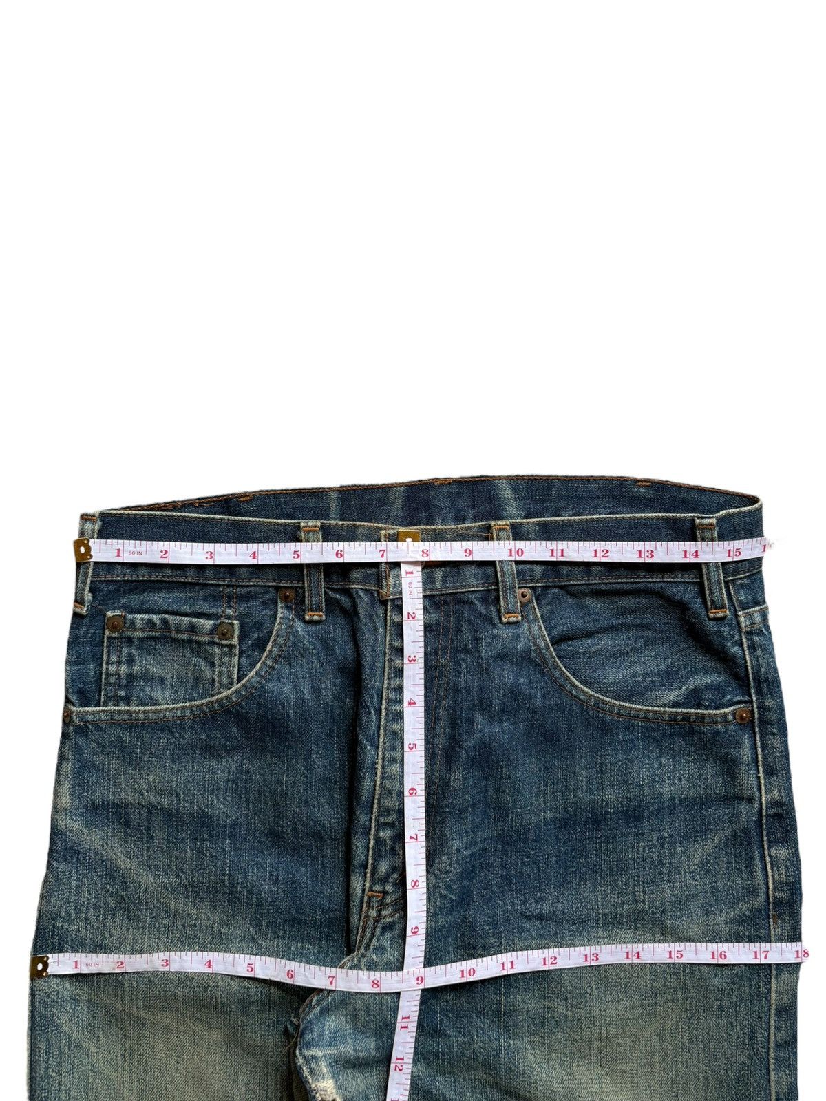 Levi's Vintage 80s Levis 502xx Big E Selvedge Talon Mud Wash Jeans Size US 32 / EU 48 - 14 Thumbnail