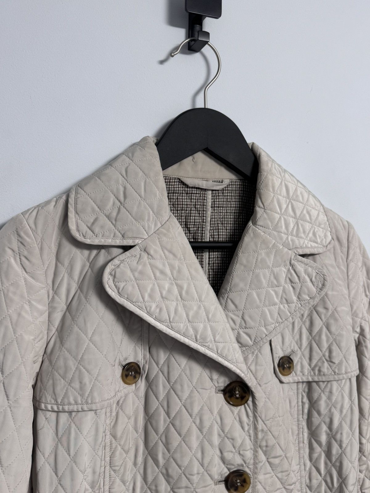 Max Mara Max Mara Quilted Trench Belted Jacket Gray Silver Puffer Size M / US 6-8 / IT 42-44 - 4 Thumbnail