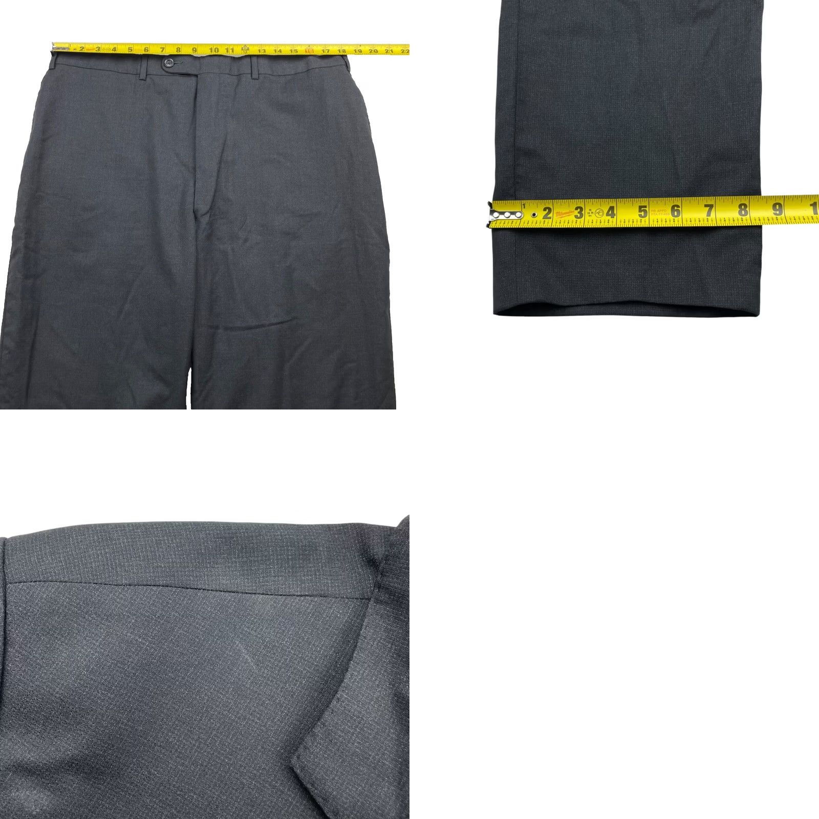Peter Millar Peter Millar Men's Suit Gray 50L 36x30 100% Wool 2-Button Size 50R - 10 Thumbnail