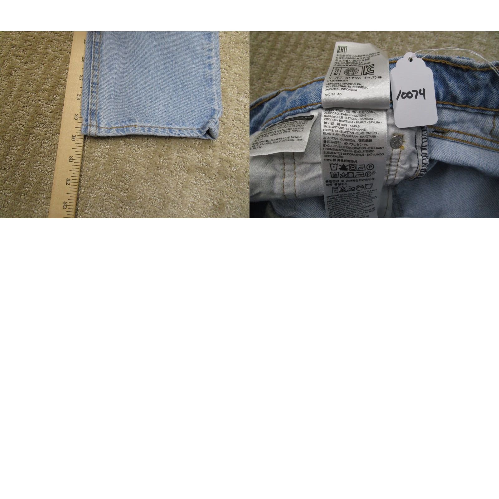 Levi's Levi's 511 Jeans Men 29x30 Light Blue Slim Straight Denim Pants Distressed Casual Jeans Size US 29 - 8 Thumbnail