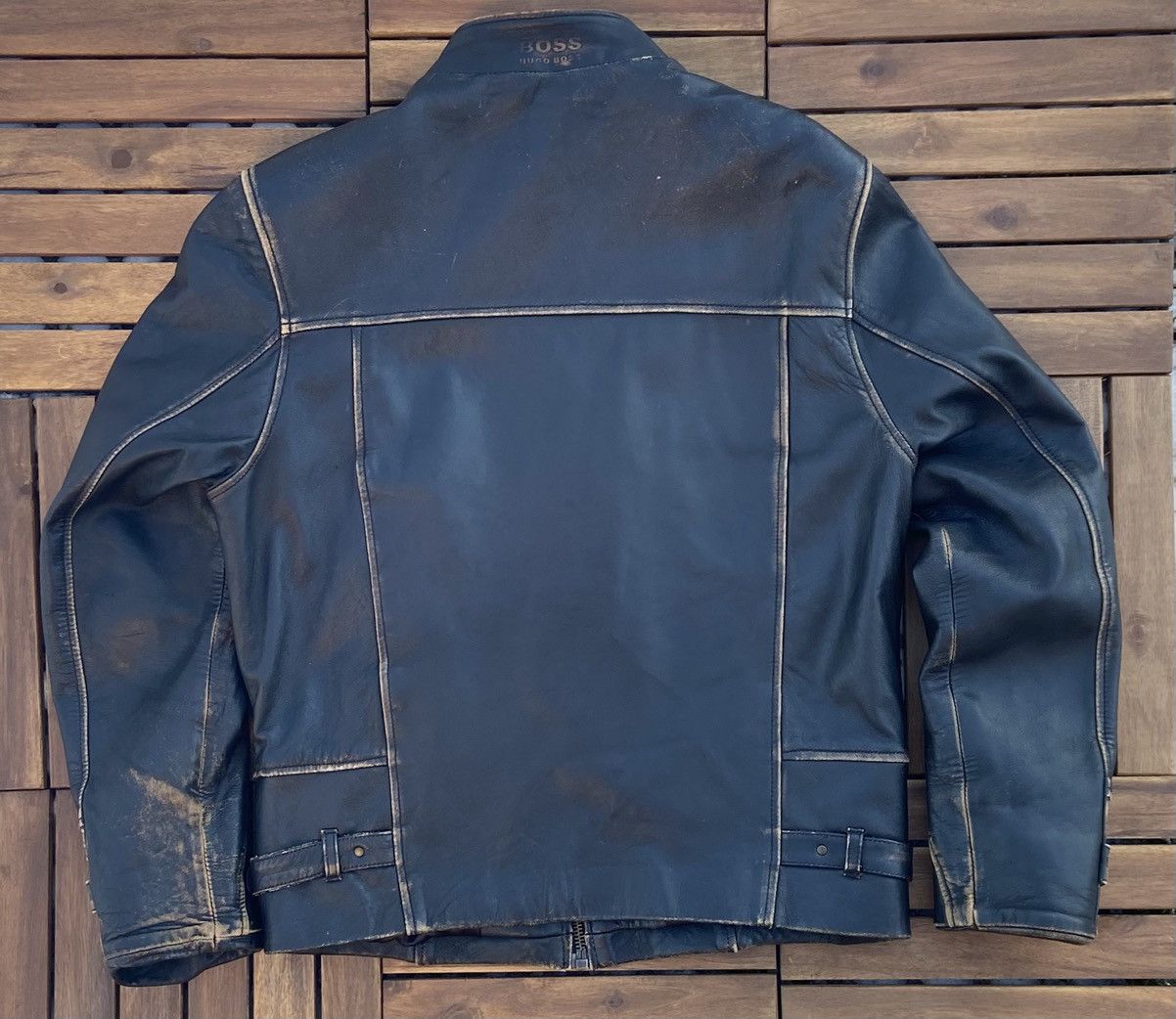 Hugo Boss 🟤Rare Vintage Hugo Boss Leather Jacket🟤 Size US S / EU 44-46 / 1 - 3 Thumbnail