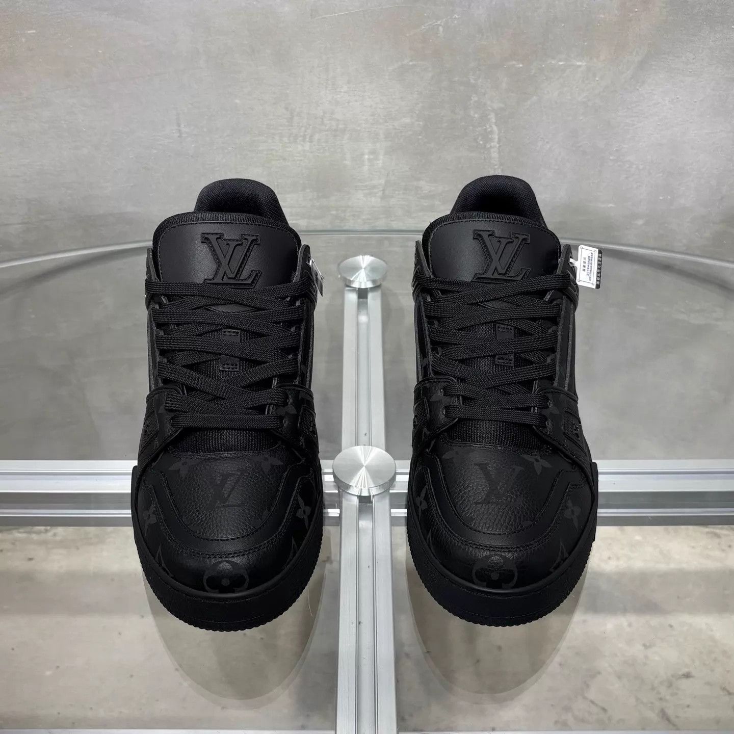 Louis Vuitton LV Trainer Black All-Over Print New With Box UK7 Size US 8 / EU 41 - 1 Thumbnail