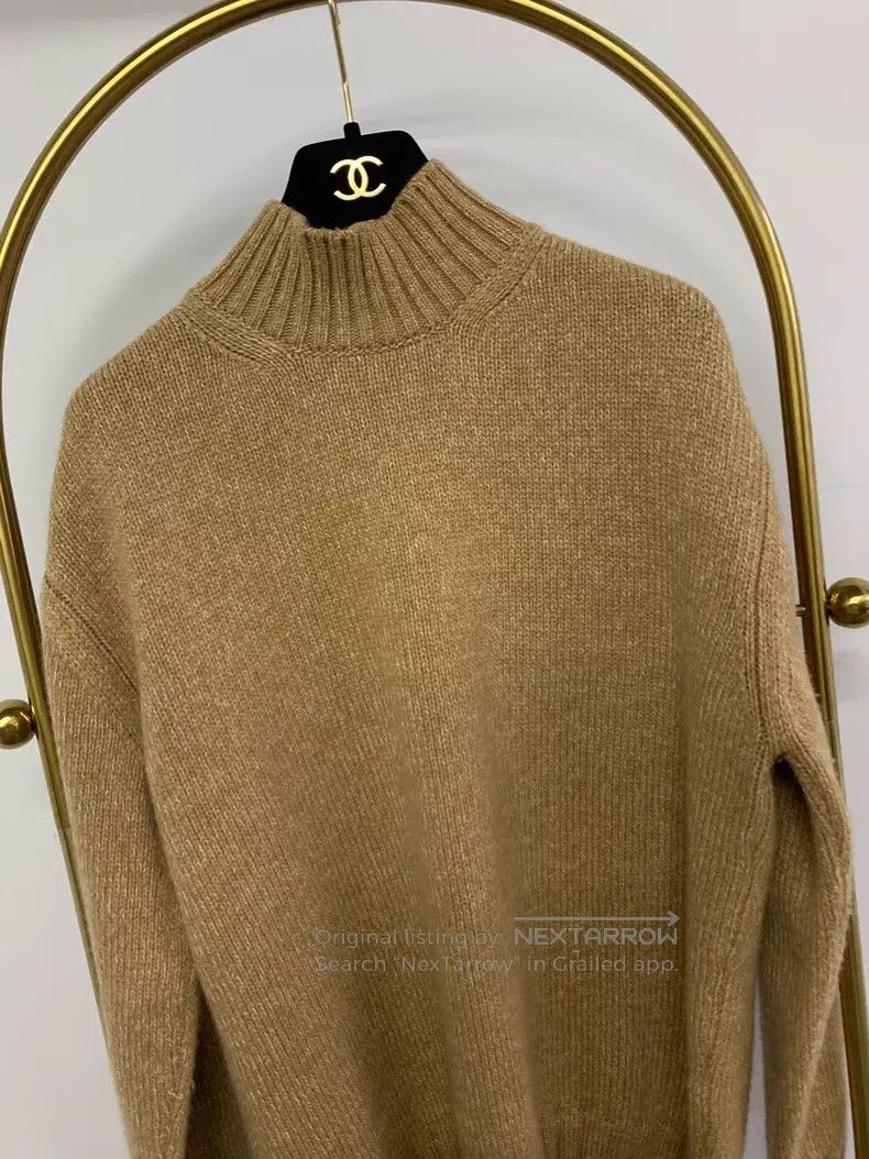 Loro Piana Loro Piana Khaki Color High Collar Cashmere Sweater Size US M / EU 48-50 / 2 - 2 Thumbnail