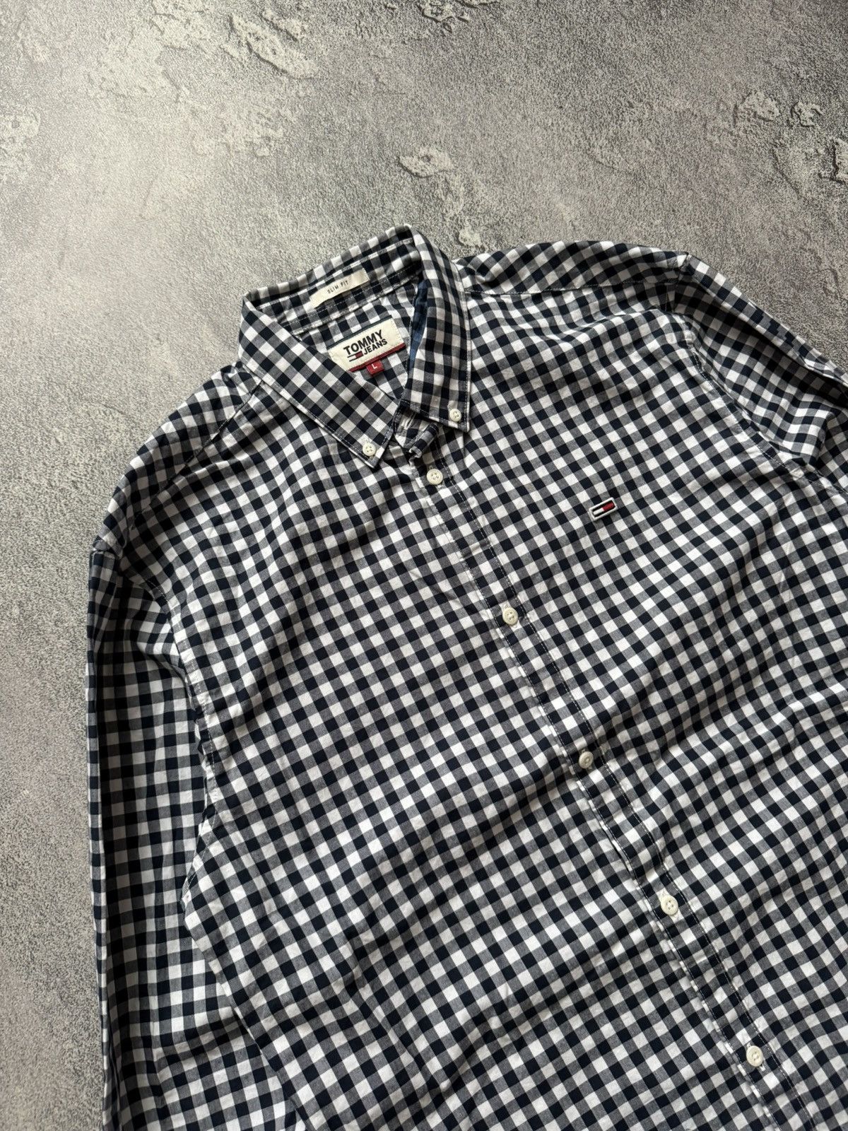 Designer × Tommy Hilfiger Tommy Hilfiger M checkered shirt button up polo long sleeve Size US L / EU 52-54 / 3 - 2 Thumbnail