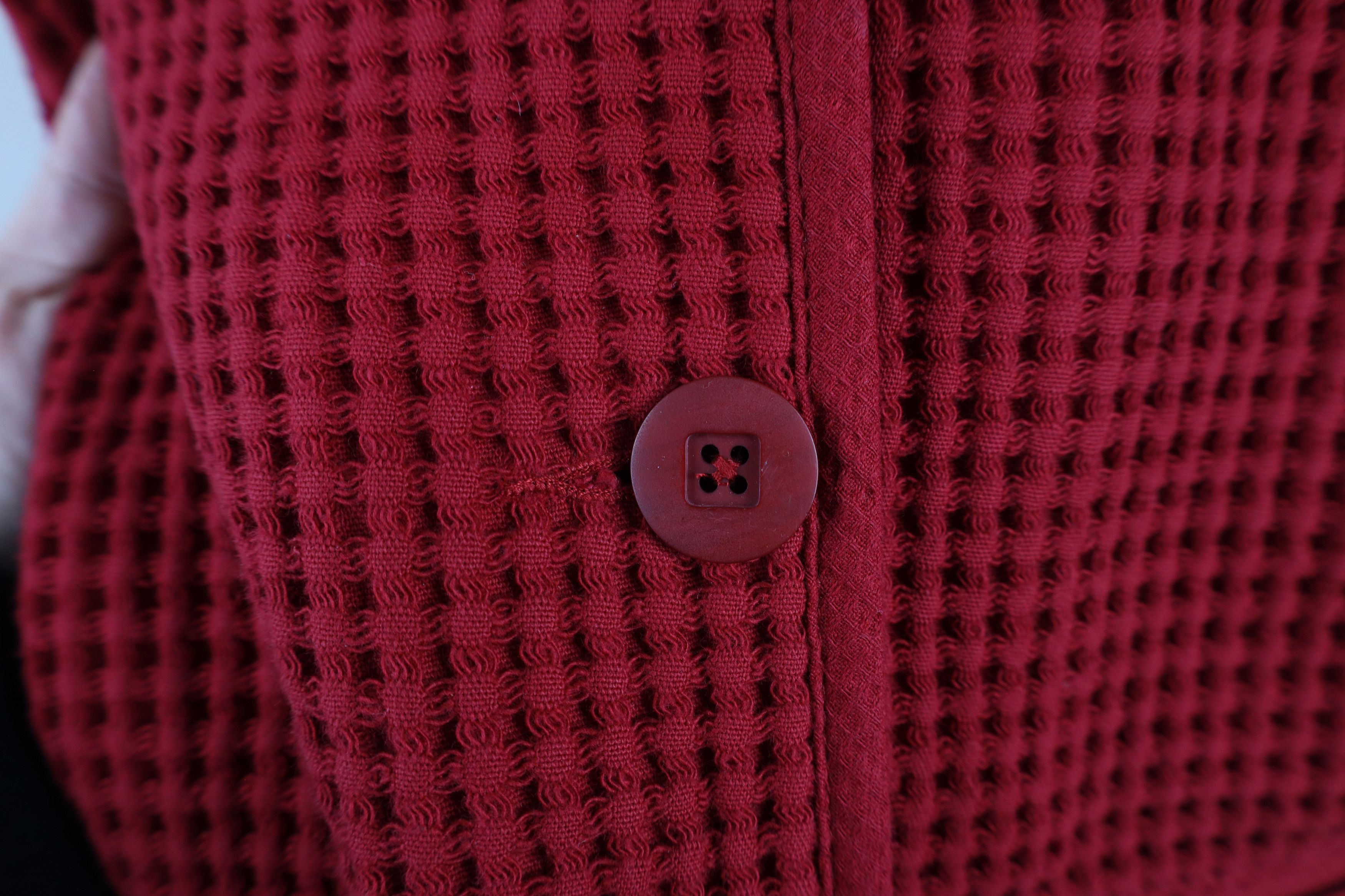 Cabelas × Vintage Vintage Cabelas Thermal Knit Button Sweater Blazer Jacket Size XL / US 12-14 / IT 48-50 - 8 Thumbnail