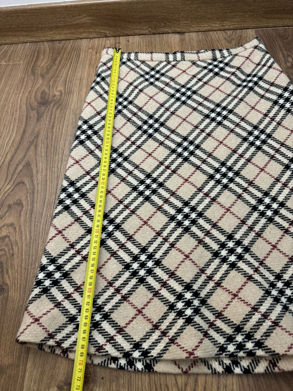 Burberry Vintage wool skirt Burberry Nova Check 90s original Size 32" / US 10 / IT 46 - 5 Thumbnail