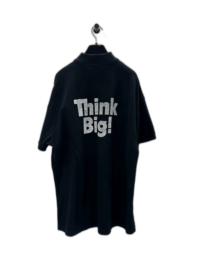 Balenciaga Balenciaga Think Big Black Polo Tee Size US S / EU 44-46 / 1 - 1 Thumbnail