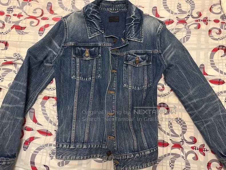 Saint Laurent Paris Saint Laurent SLP Flamingo Embroidered Denim Jacket. Size US M / EU 48-50 / 2 - 1 Thumbnail