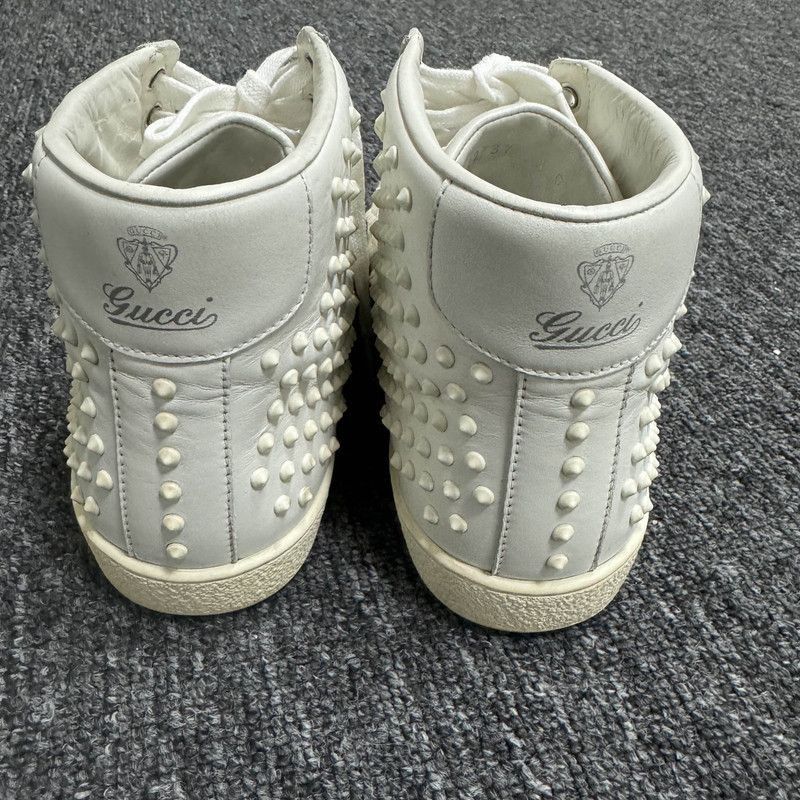 Gucci Gucci White Studded High-Top Sneakers - Size US 7.5 / EU 40-41 - 3 Thumbnail