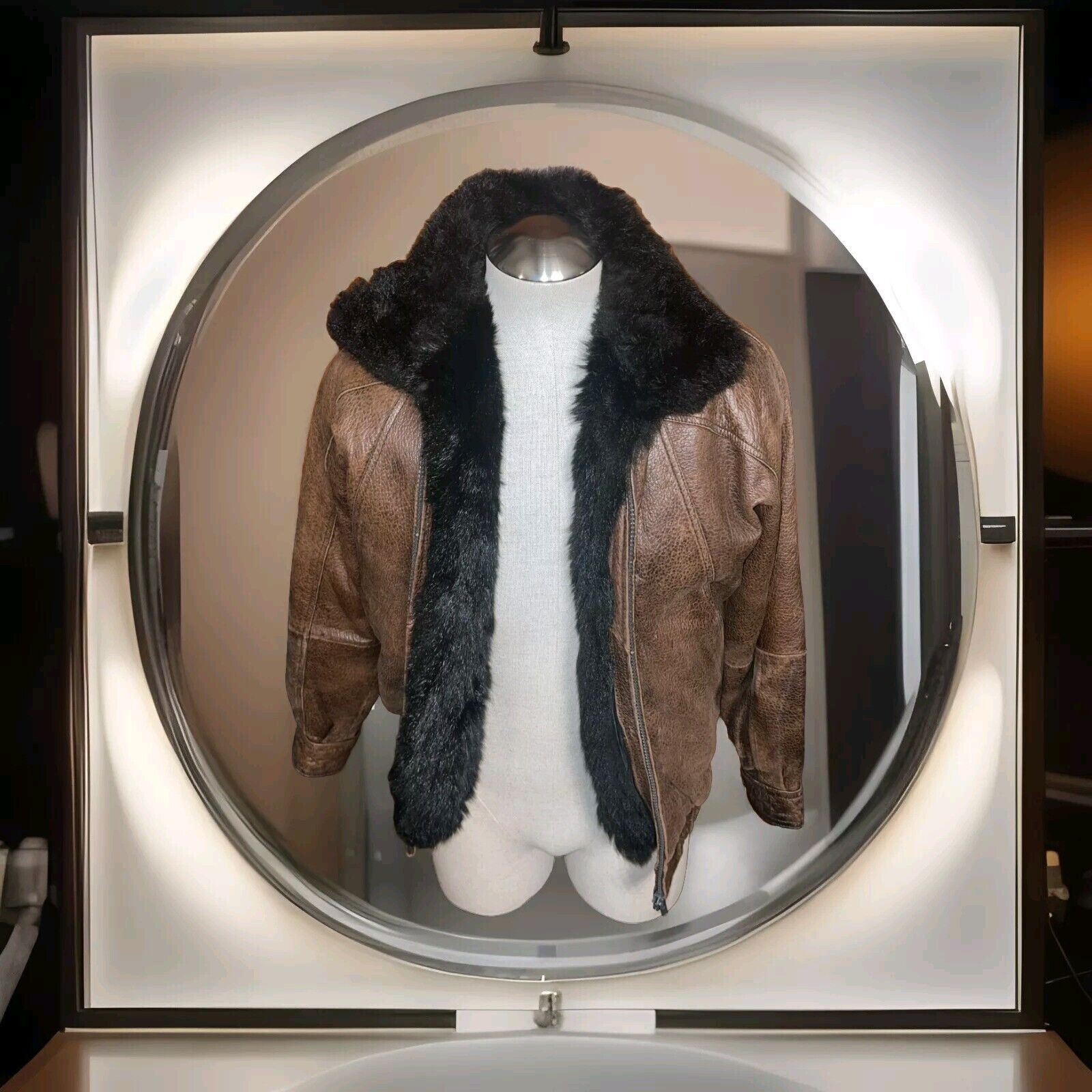 Other Andrew Maro Leather Bomber Jacket Removable Opposum Lining Size US M / EU 48-50 / 2 - 1 Thumbnail