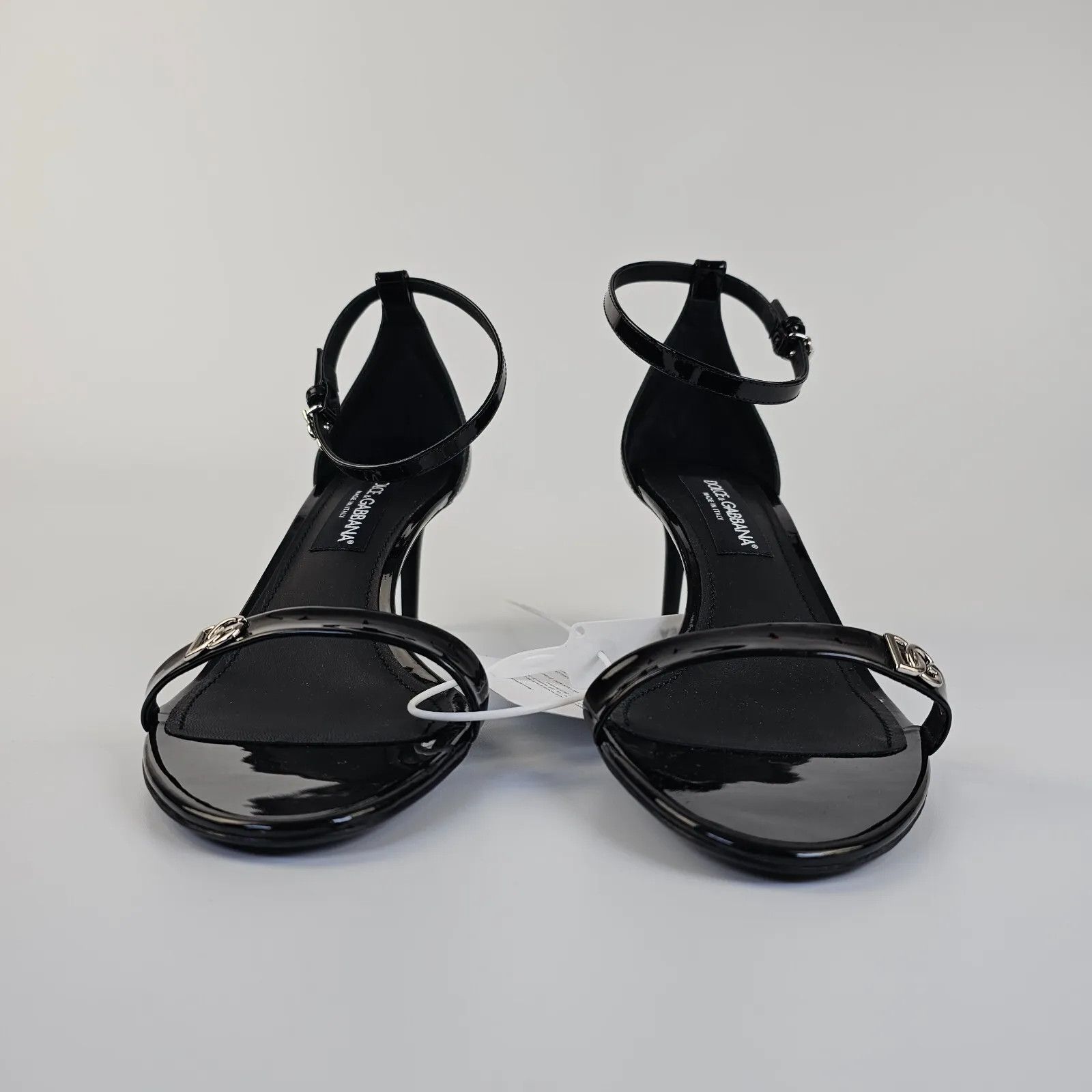 Dolce&Gabbana Keira 60mm Black Leather Sandals New