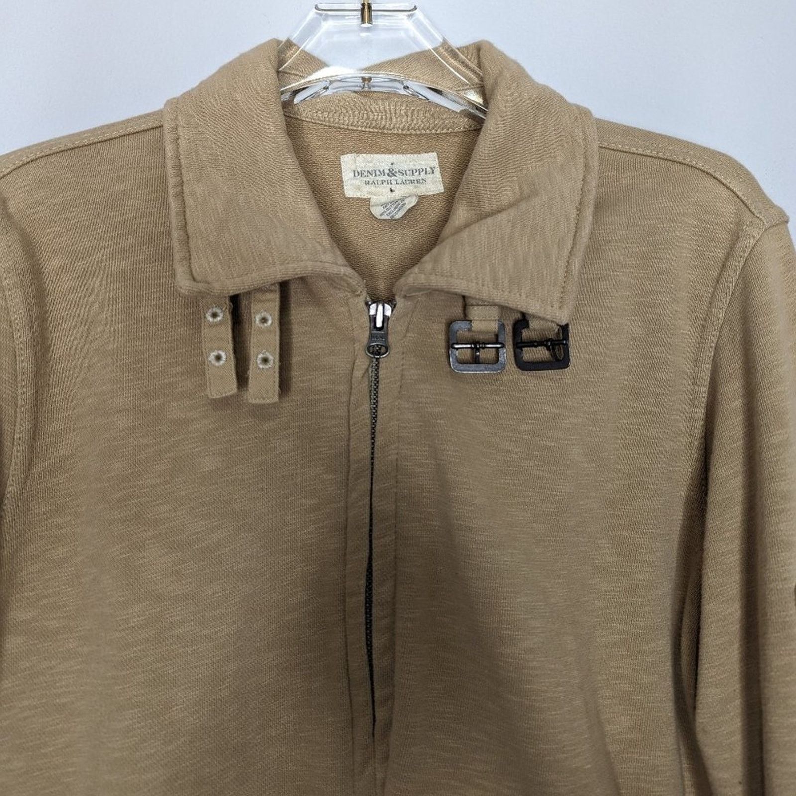 Denim & Supply Ralph Lauren Denim & Supply Ralph Lauren Tan Full Zip Jacket Long Sleeve Size L / US 10 / IT 46 - 5 Thumbnail