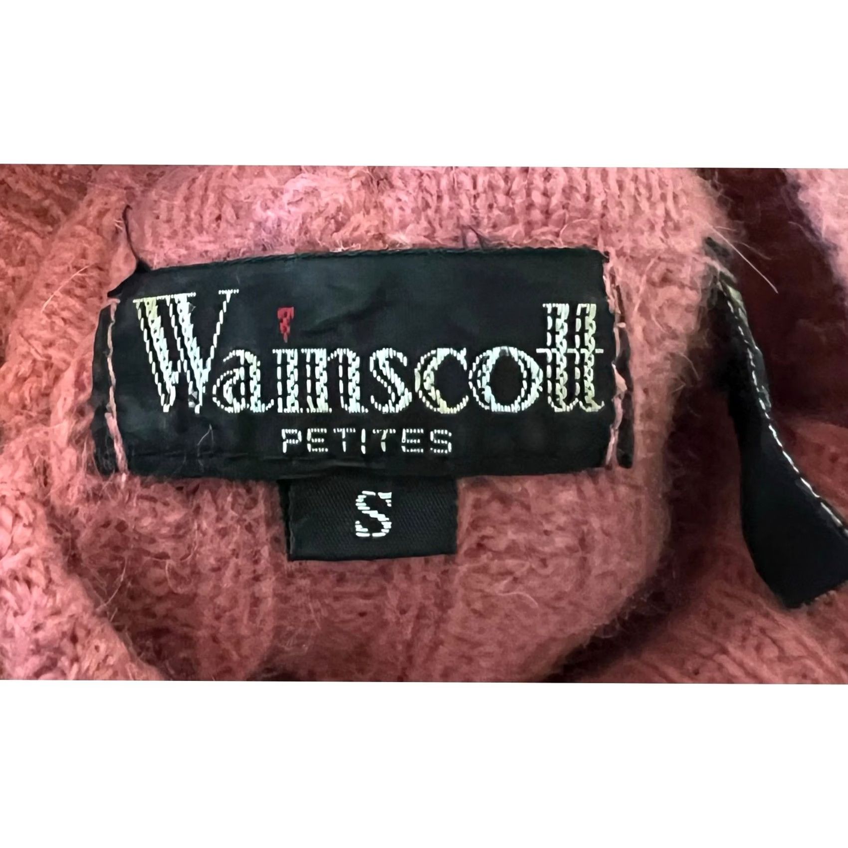 Pinko Wainscott Vintage Sweater Womens Pink Lambswool Angora Turtleneck Cable Knit Petite Small Pullover Wool Angora Nylon Long Sleeve Size S / US 4 / IT 40 - 6 Thumbnail