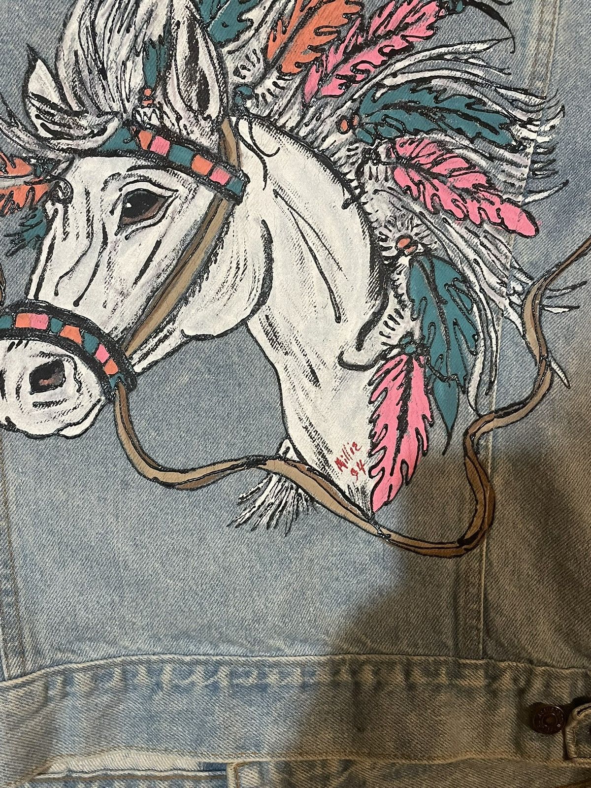 Levi's Vintage Clothing Vintage 1994 Hand-Painted Levi’s Jacket Made in USA Size 42 Size US S / EU 44-46 / 1 - 5 Thumbnail