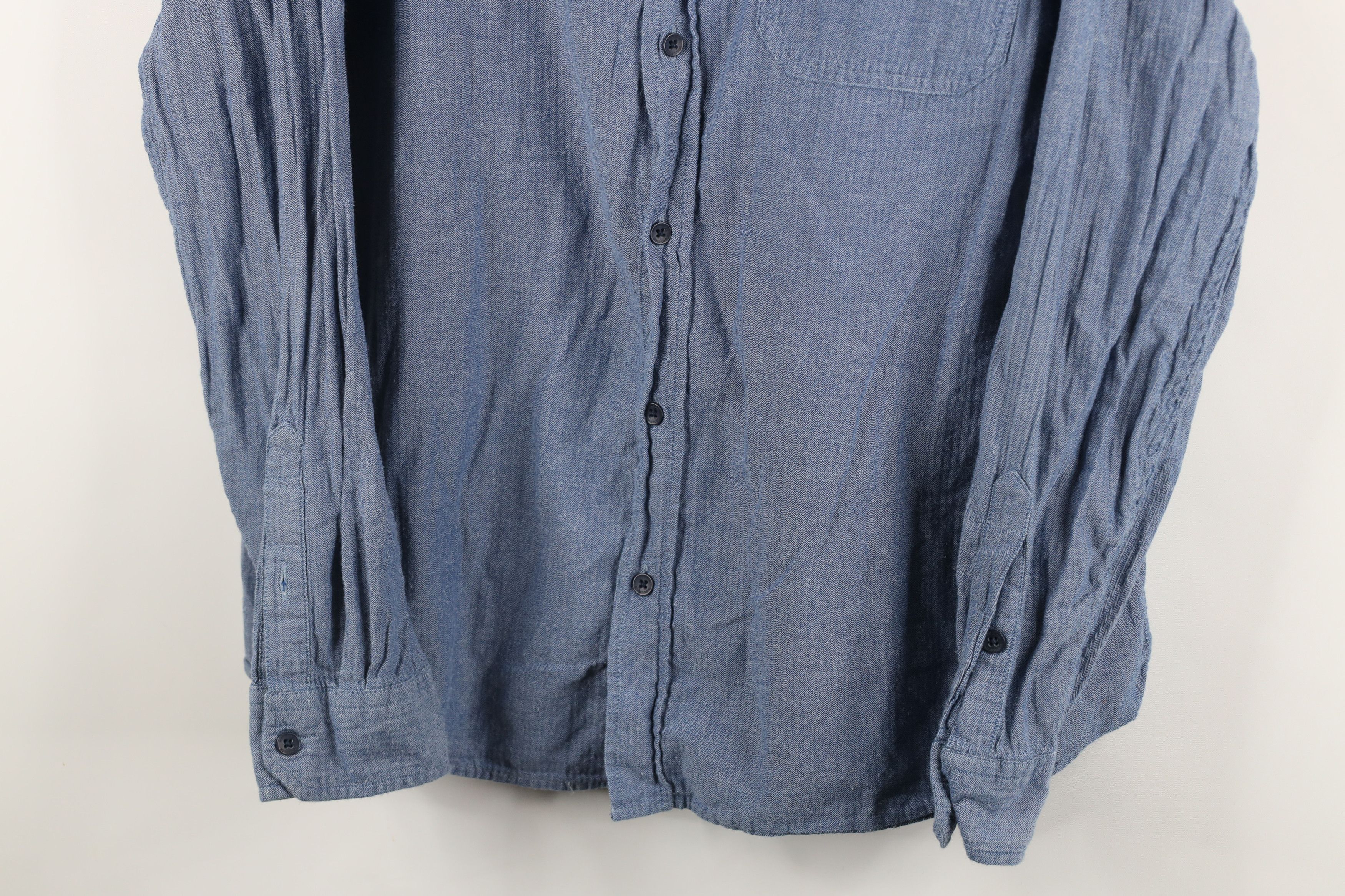 Vintage × Woolrich Woolen Mills Vintage Woolrich Herringbone Collared Button Down Shirt Size US XL / EU 56 / 4 - 3 Thumbnail