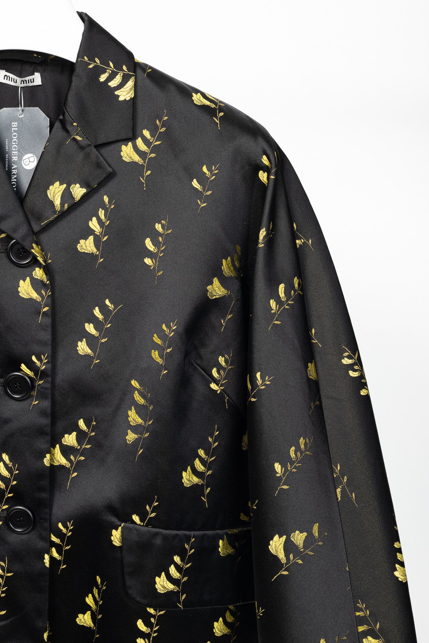 Miu Miu Miu Miu SS15 Runway Duchesse Mughetto Jacquard Satin Jacket Size S / US 4 / IT 40 - 5 Thumbnail