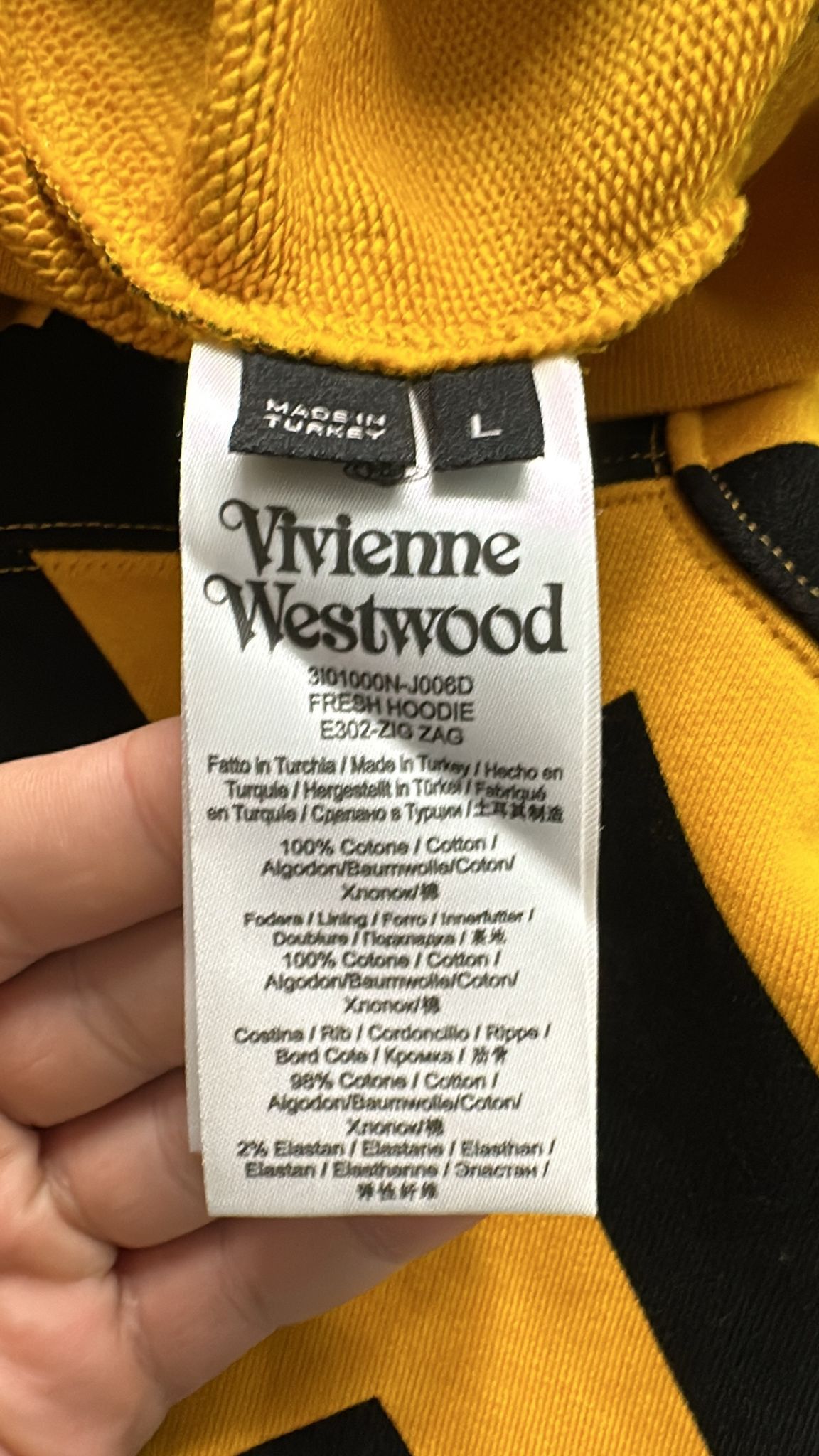Vivienne Westwood Vivienne Westwood Black & Orange Fresh Hoodie Size US L / EU 52-54 / 3 - 8 Thumbnail