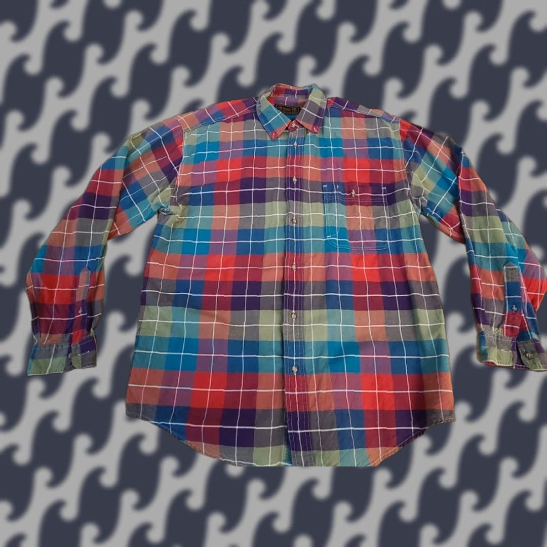 Eddie Bauer Eddie Bauer Shirt Plaid Pocket L/S Button-Down Multicolor XL Mens Large Casual Pocketed Size US XL / EU 56 / 4 - 1 Thumbnail