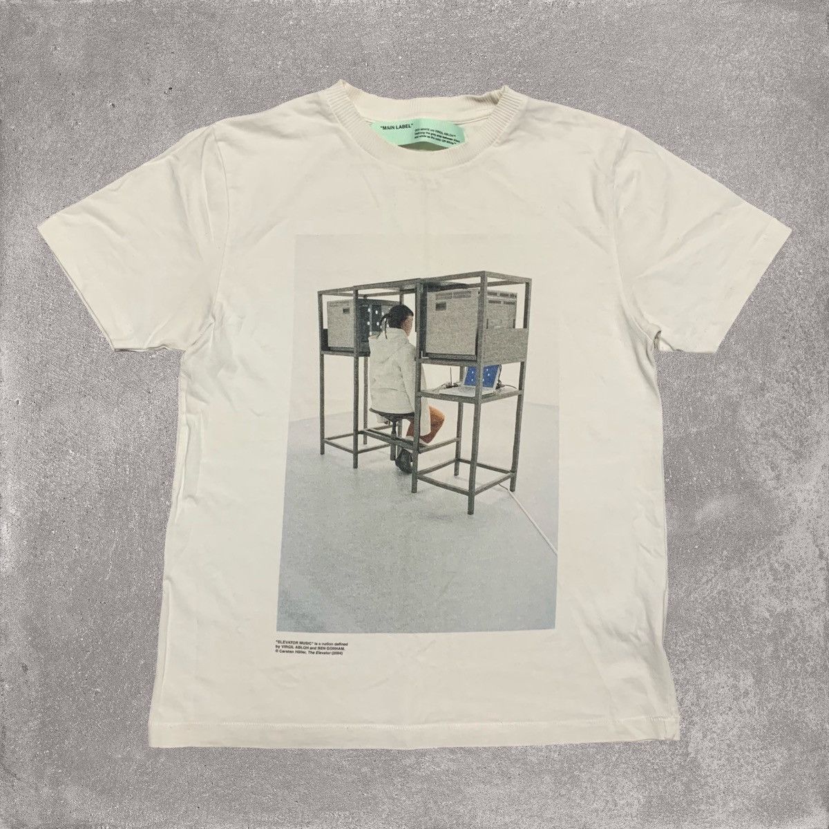 Off-White Off White XS Elevator Music White Tee Virgil Abloh Size US XS / EU 42 / 0 - 1 Thumbnail
