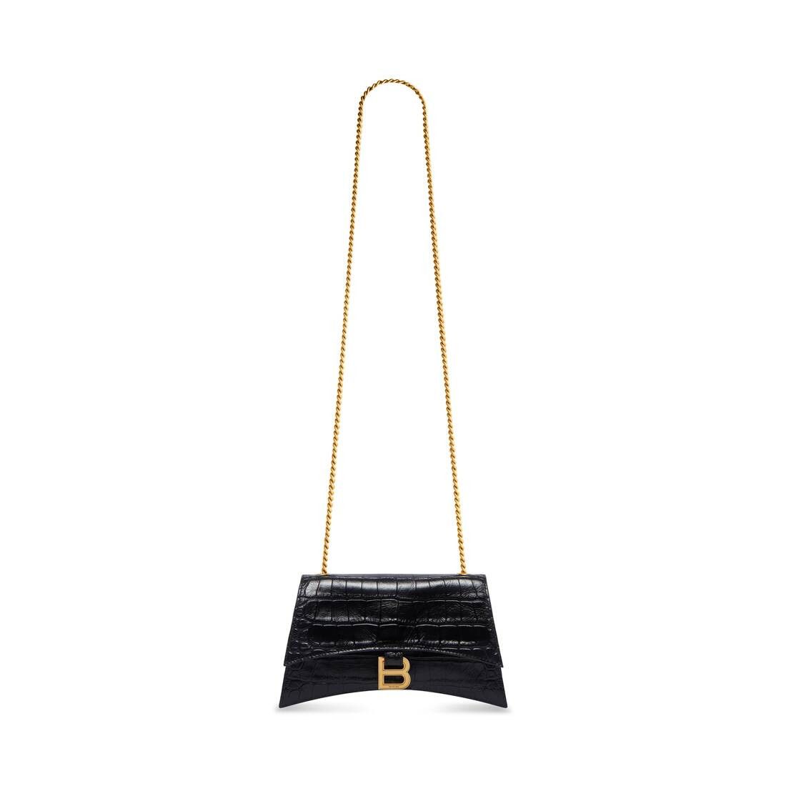 Balenciaga o1srvl11e0426 Size: OS / Borsa Con Catena XS Crush in Black Size ONE SIZE - 3 Thumbnail