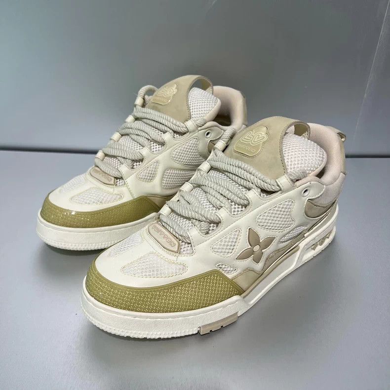 Louis Vuitton Skate White Brown Sneakers