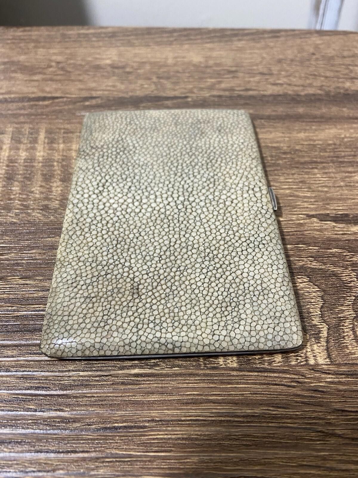 Other Shagreen ivory stingray silver plate cigarette case, England Size ONE SIZE - 3 Thumbnail