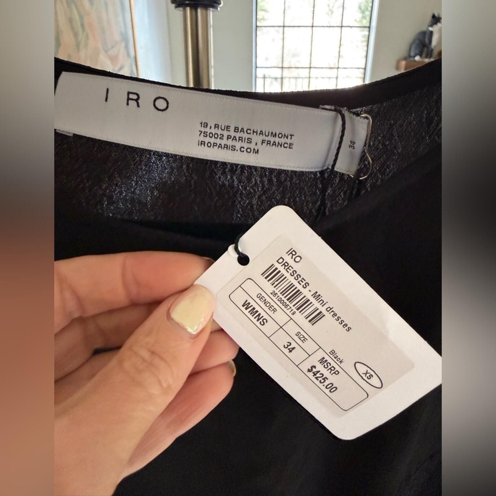 Iro IRO $425 Black Mini Dress, Size 34 size 2 or 4 Size S / US 4 / IT 40 - 5 Thumbnail