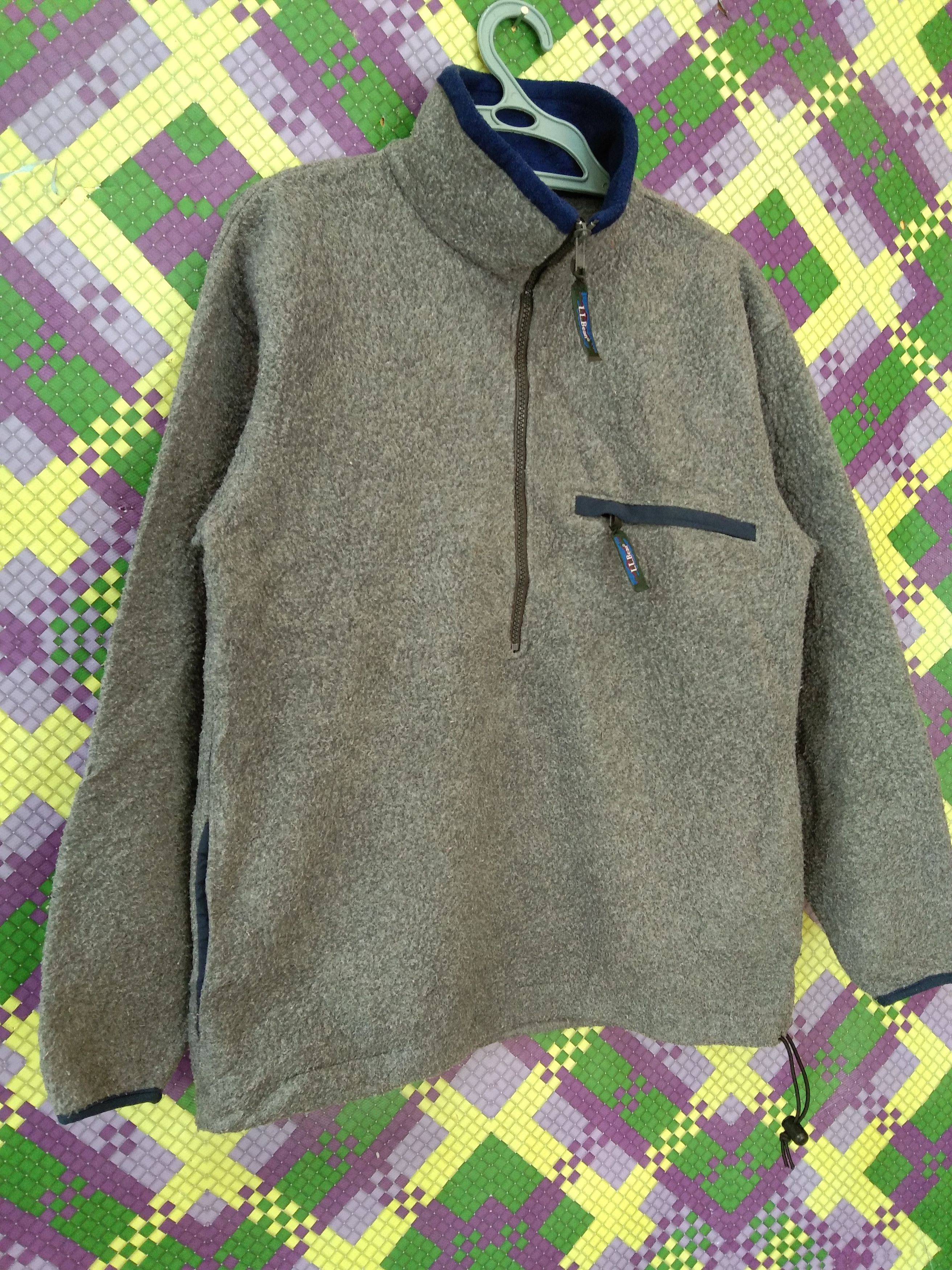 L.L. Bean × Vintage AW L.L BEAN HALF-ZIPPER FLEECE SWEATER Size S / US 4 / IT 40 - 2 Thumbnail