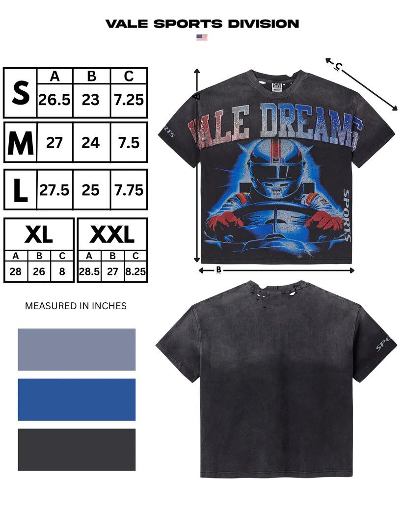 Vale Vale Forever Speed Bling Tee Black Blue Red Size LARGE Size US L / EU 52-54 / 3 - 3 Thumbnail
