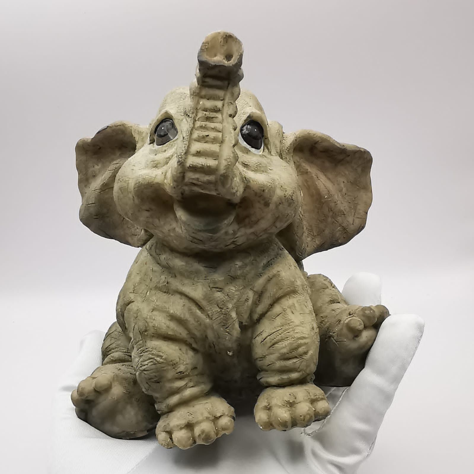 Vintage 80s Vintage Rare Elephant Figurine Fine Handmade 375g Size ONE SIZE - 7 Thumbnail
