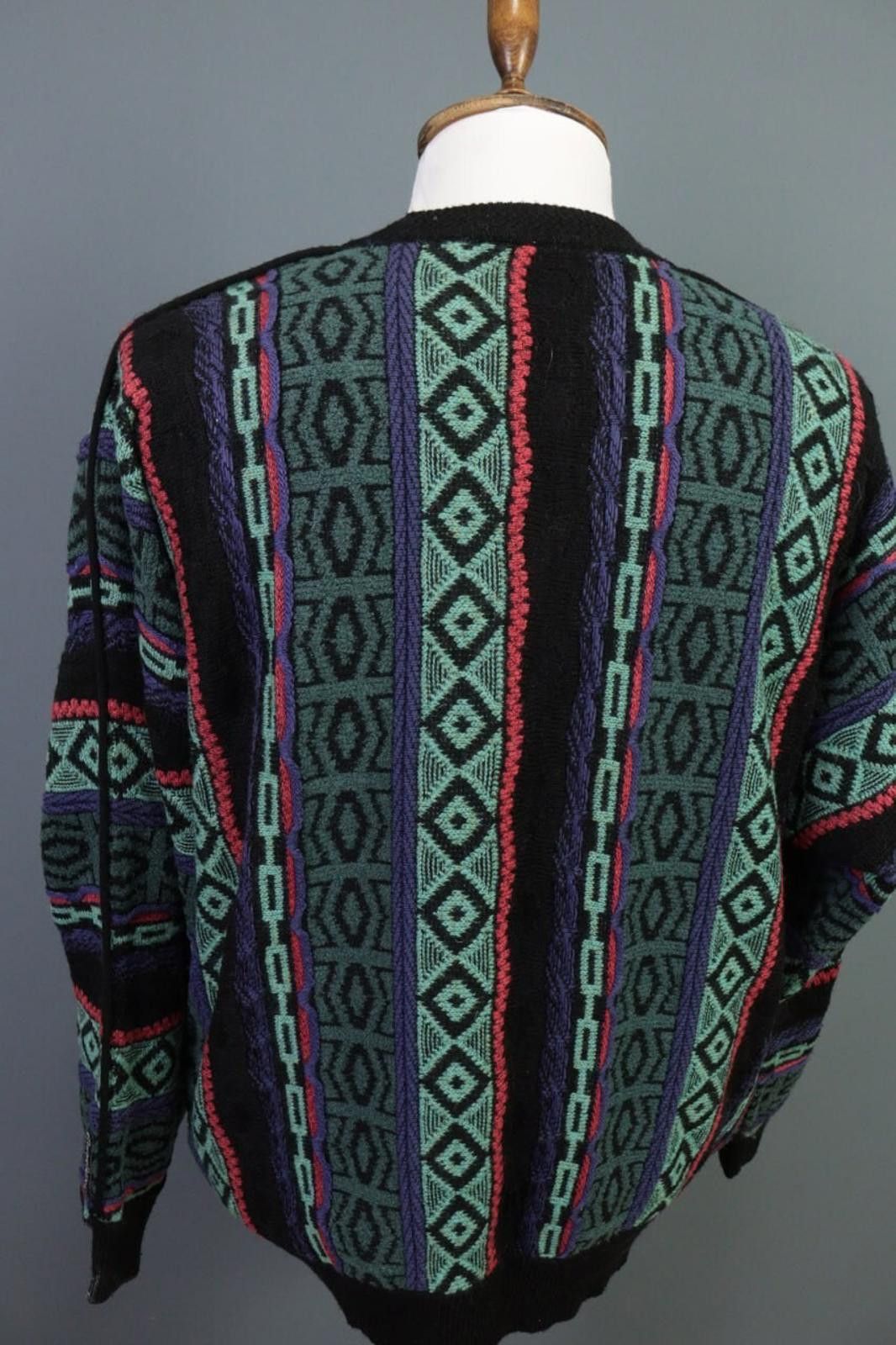 Carlo Colucci Carlo Colucci Multicolor Geometric Wool Knit Sweater Size 50 Size US M / EU 48-50 / 2 - 11 Thumbnail