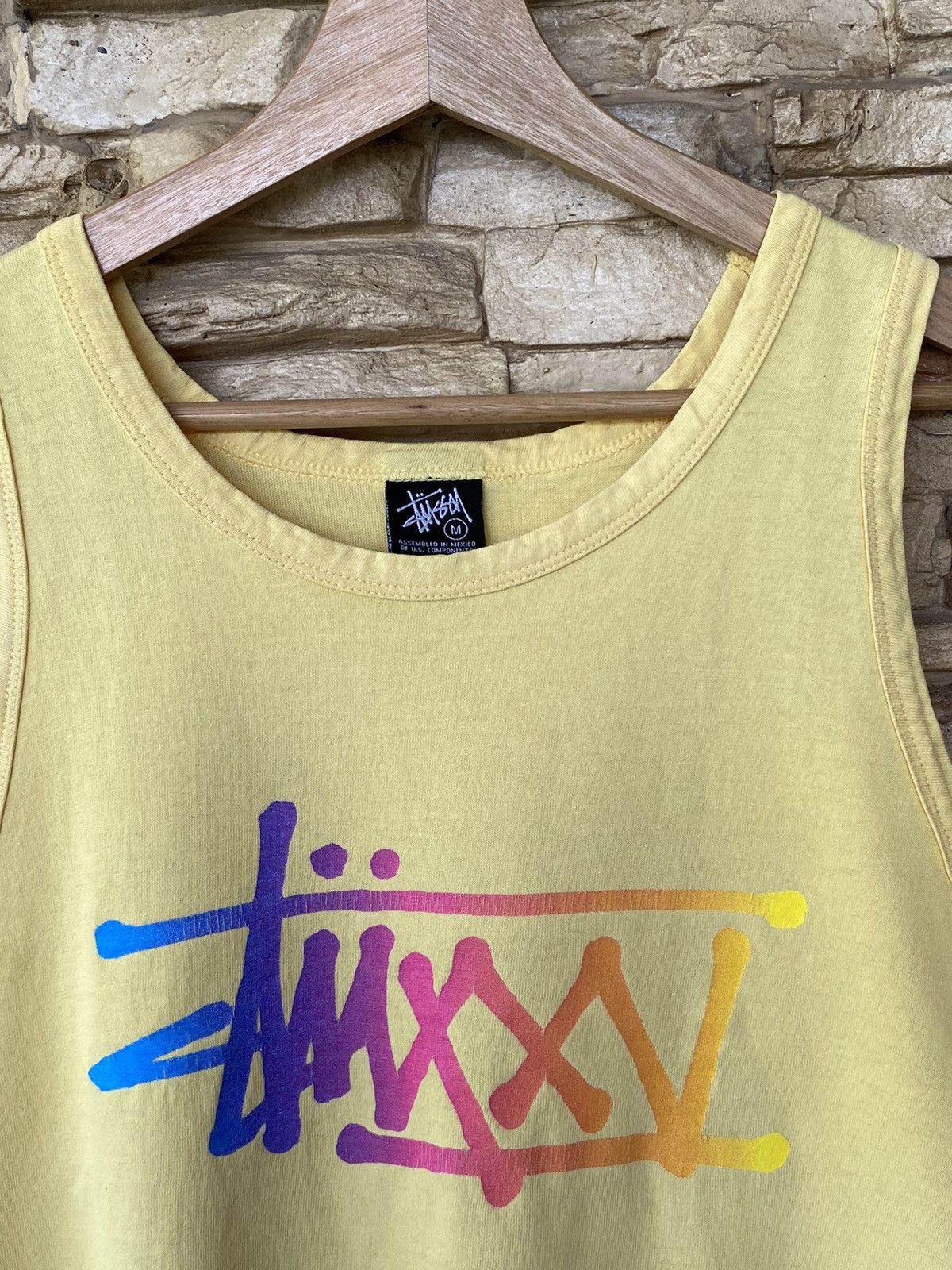 Stussy Rare Vintage 2005 Stussy Rainbow Logo Singlet Sleeveless Tees Size US M / EU 48-50 / 2 - 2 Thumbnail