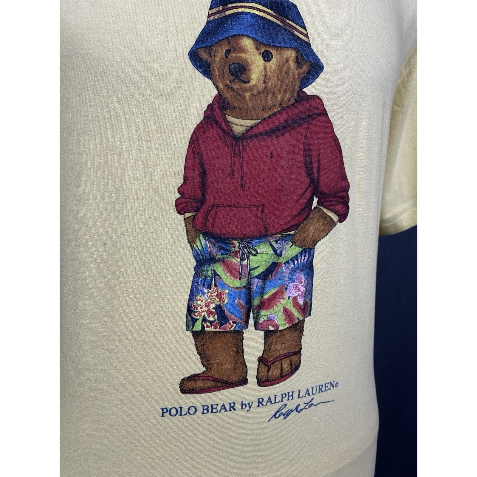 Polo Ralph Lauren Polo Ralph Lauren Bear Vintage Big Logo Men's Yellow T-Shirt Size US XL / EU 56 / 4 - 8 Thumbnail