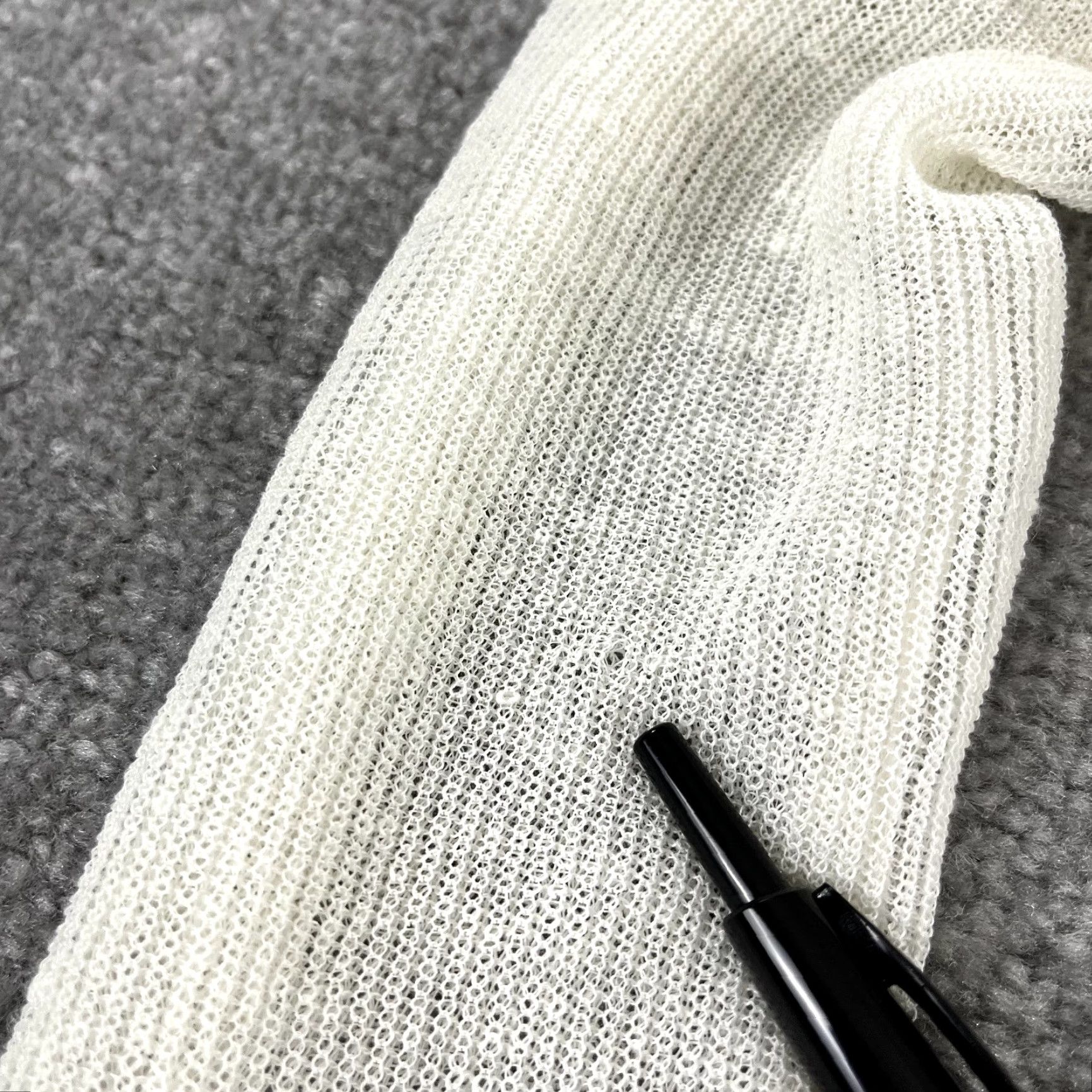 Eileen Fisher EILEEN FISHER White Womens Medium Open Front Knit Sweater Hemp Nylon Lightweight Size M / US 6-8 / IT 42-44 - 7 Thumbnail