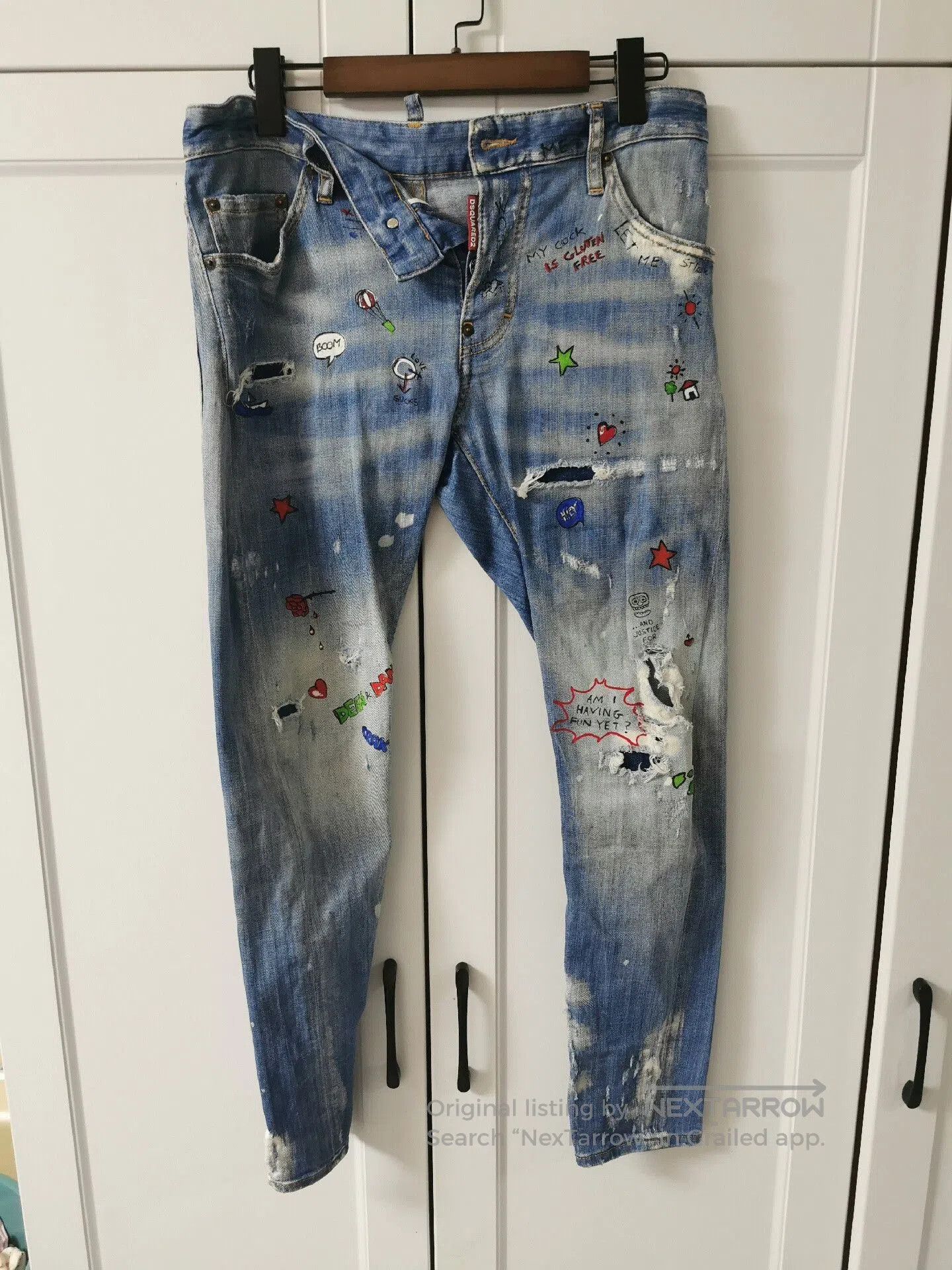 Dsquared2 Dsquared2 Classic Graffiti Denim Jeans 46. Size US 30 / EU 46 - 1 Thumbnail