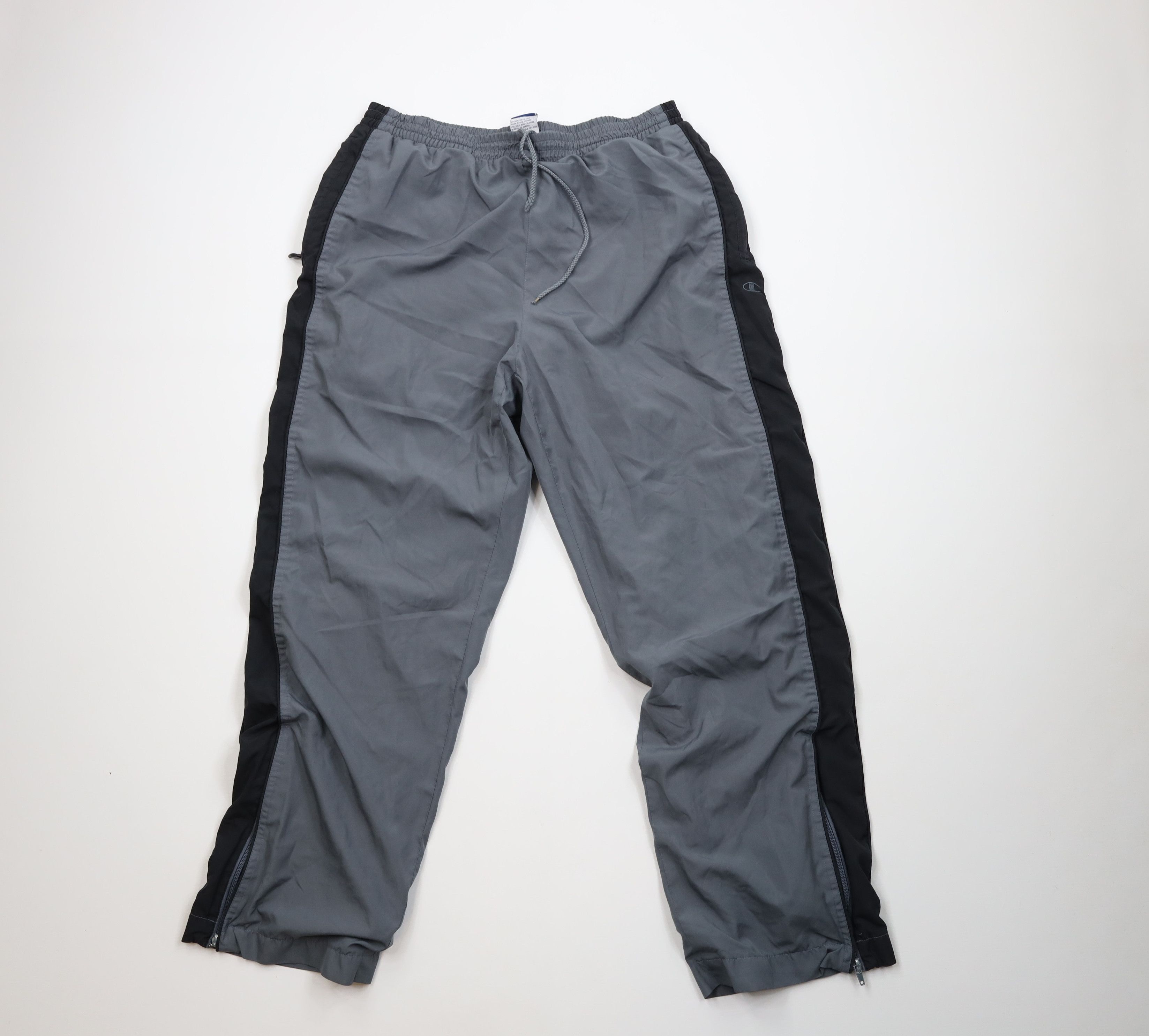 Champion Vintage 90s Champion Block Wide Leg Windbreaker Pants Gray Size US 36 / EU 52 - 1 Thumbnail