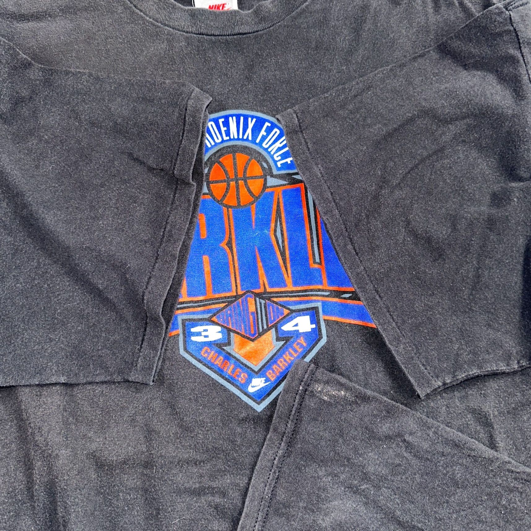 Nike VINTAGE Nike Barkley 90s VTG T Shirt Basketball Gray Tag Single Stitch Phoenix Force 2XL Size US XXL / EU 58 / 5 - 5 Thumbnail