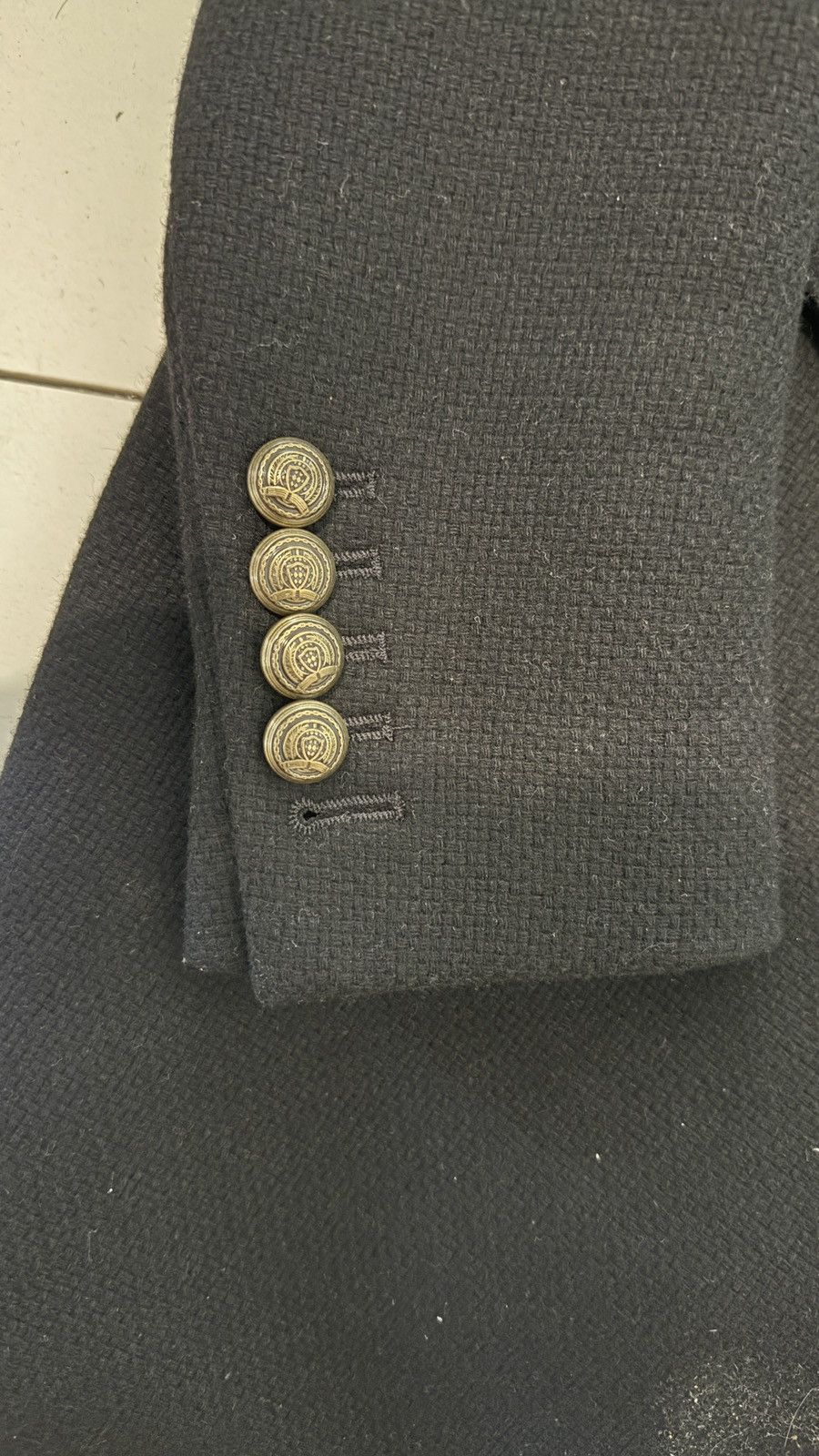 Balmain × H&M Balmain x H&M Wool Military Coat – Black – IT 50 / US 40 Size US M / EU 48-50 / 2 - 7 Thumbnail