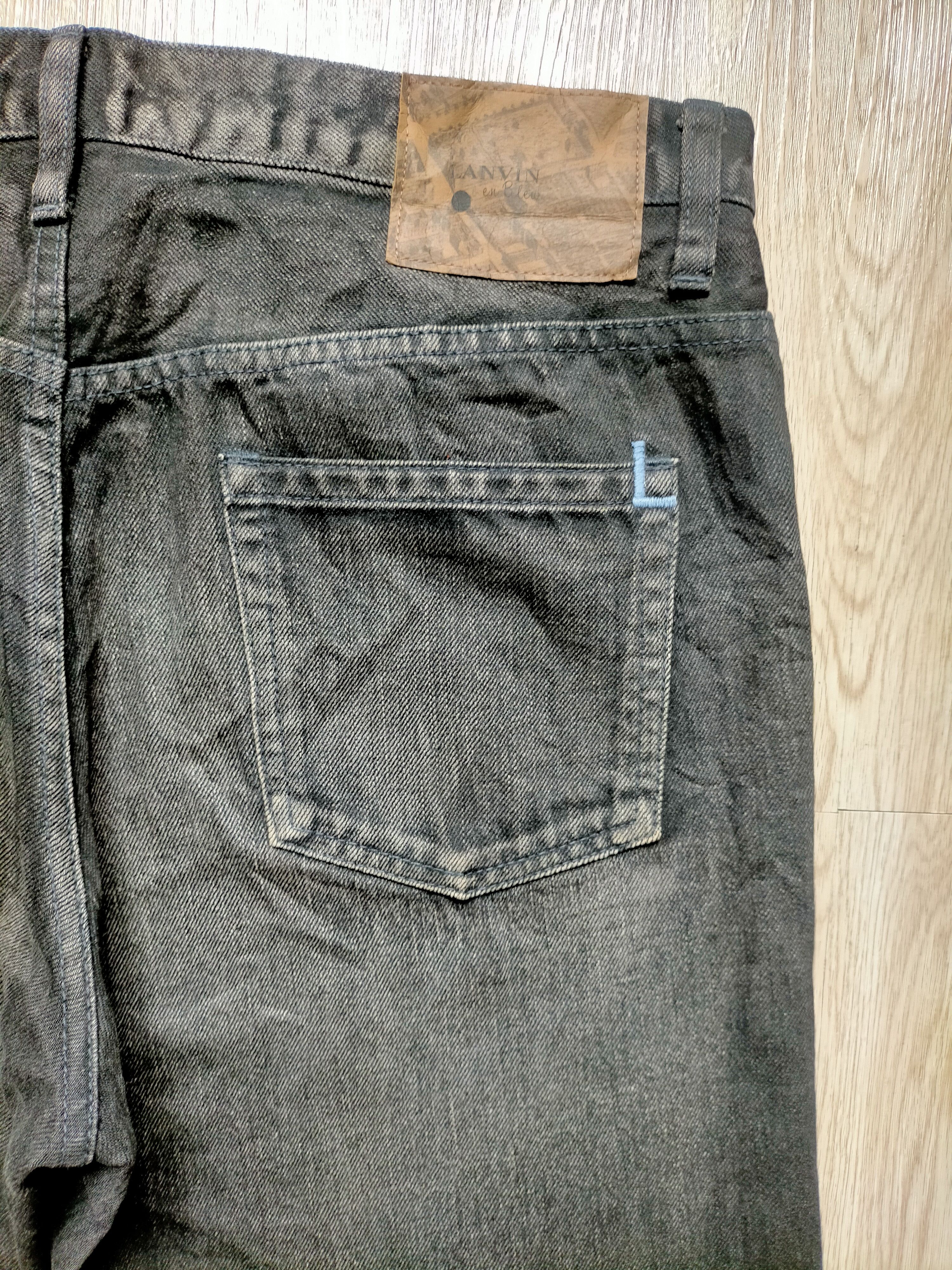 Lanvin Lanvin eu Bleu Black Embroidered Logo Denim Pants Size US 34 / EU 50 - 12 Thumbnail